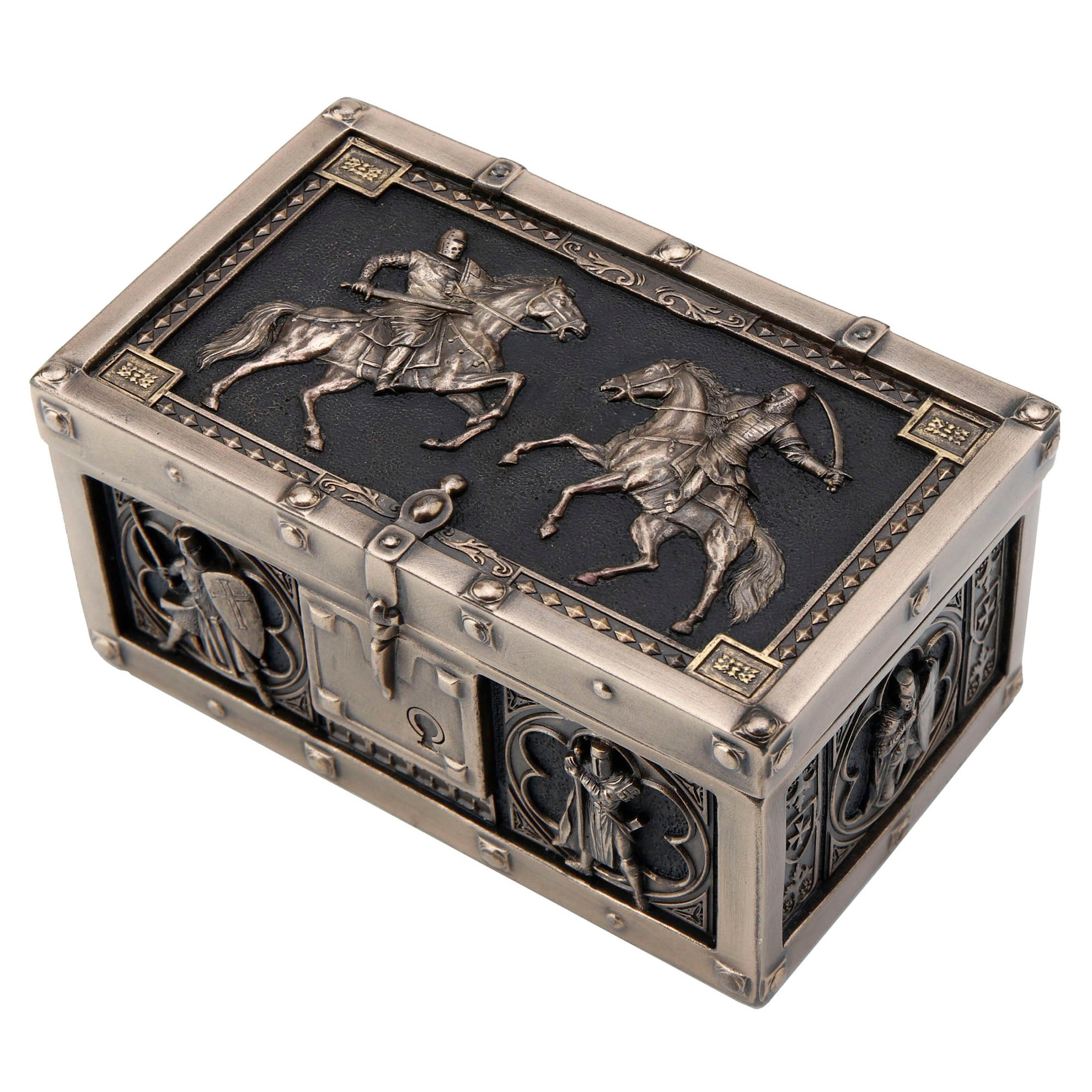 Battling Crusader Hinged Trinket Chest