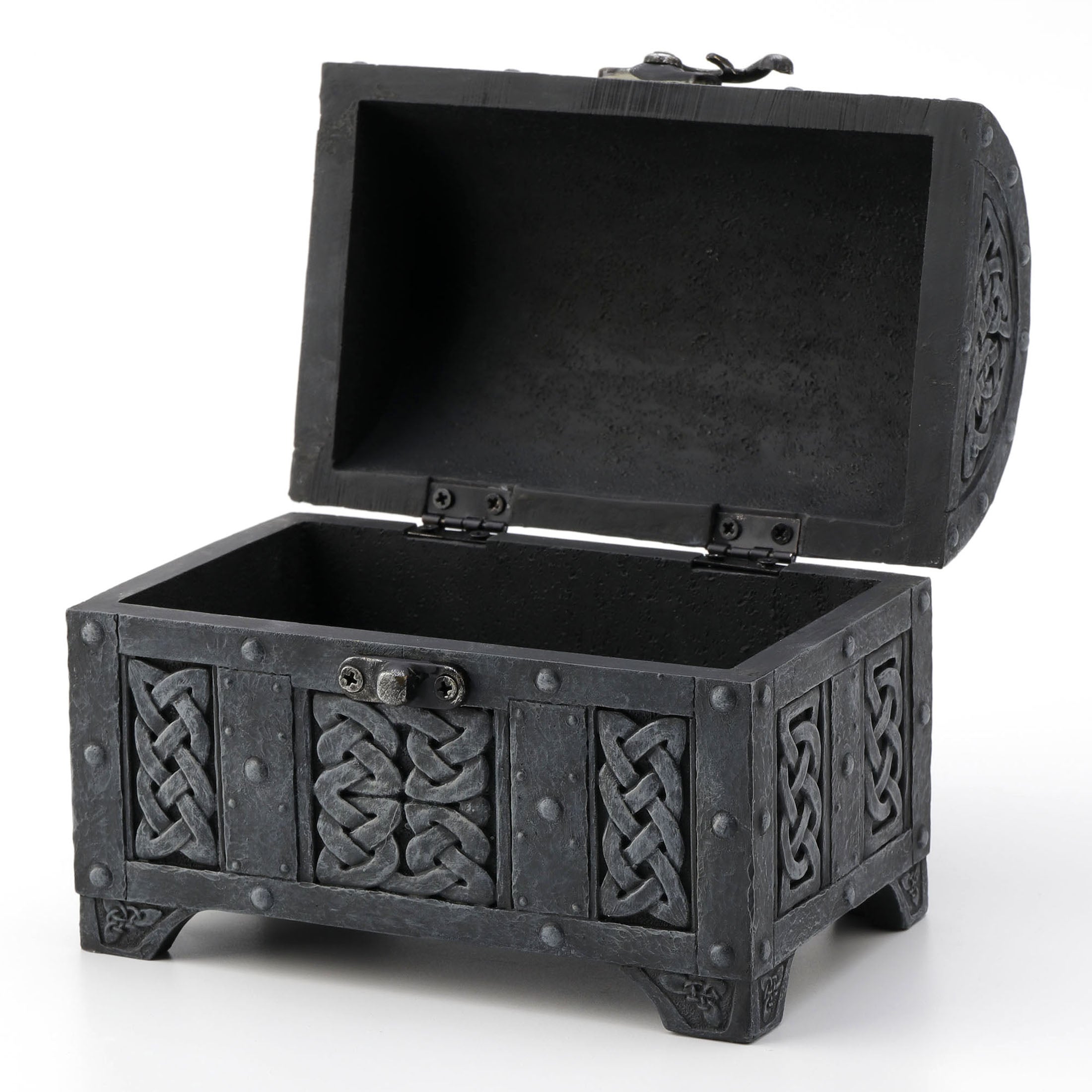 Celtic Knot Treasure Chest With Hinge And Lock