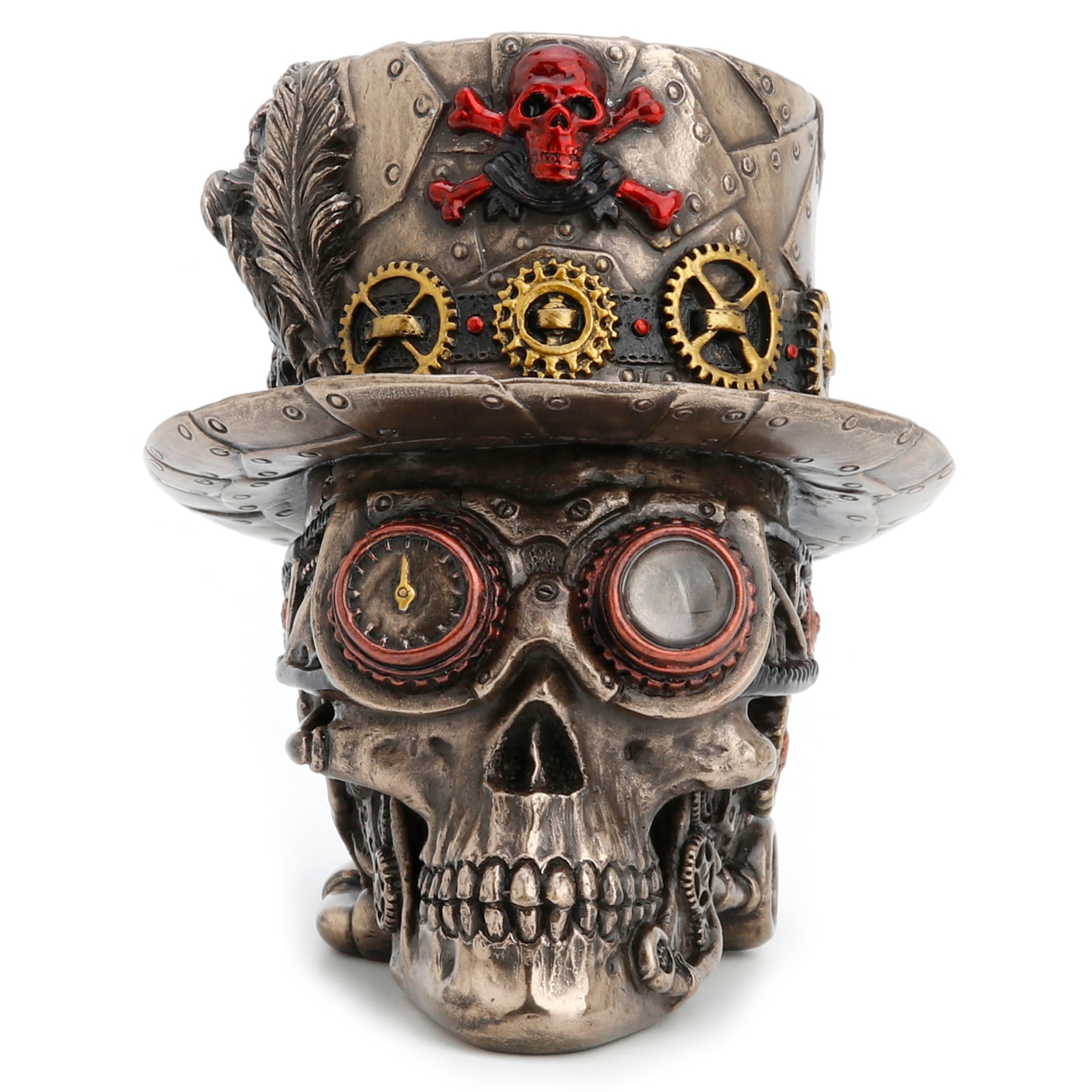 Steampunk Crossbone Top Hat Skull