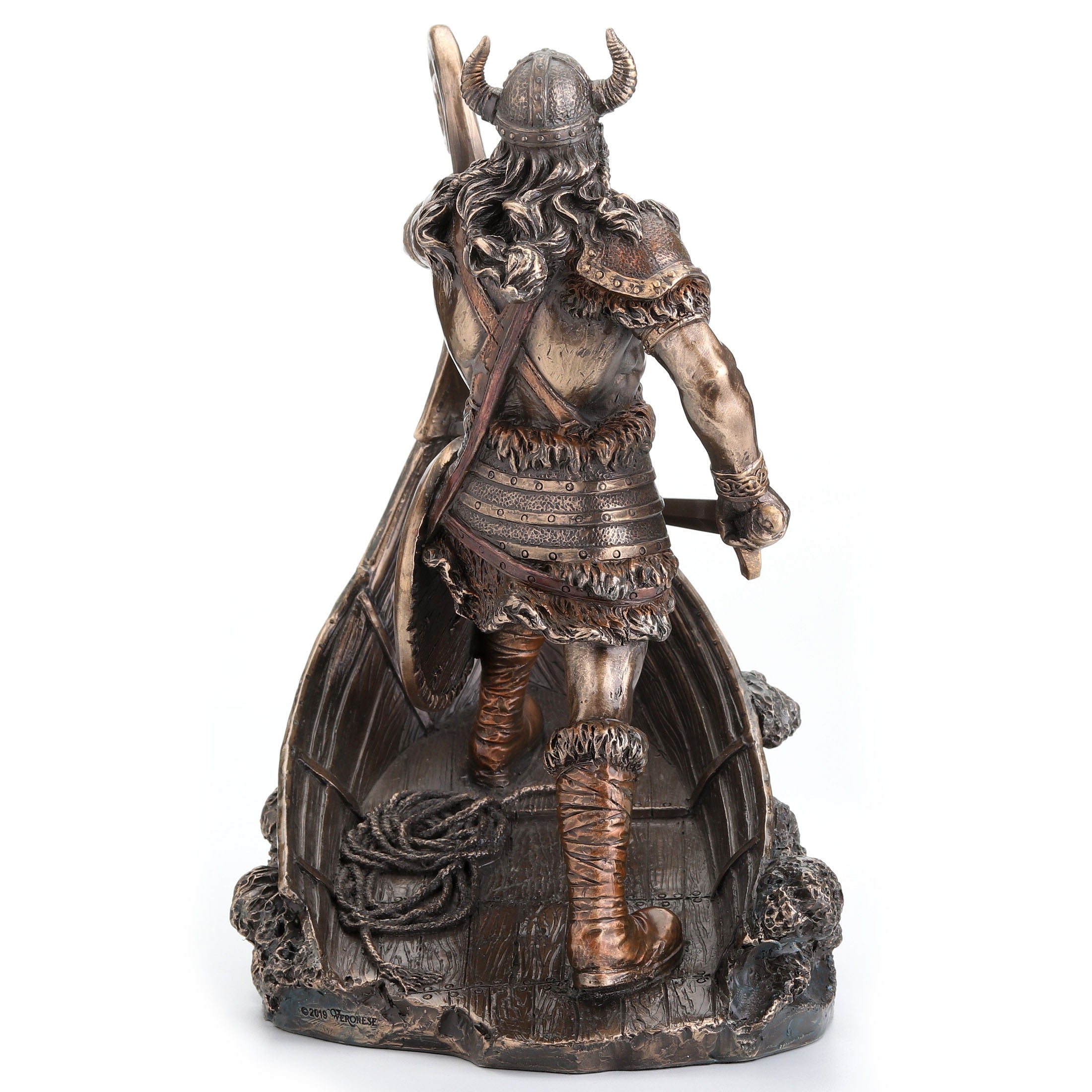 Viking Warrior Standing On Prow