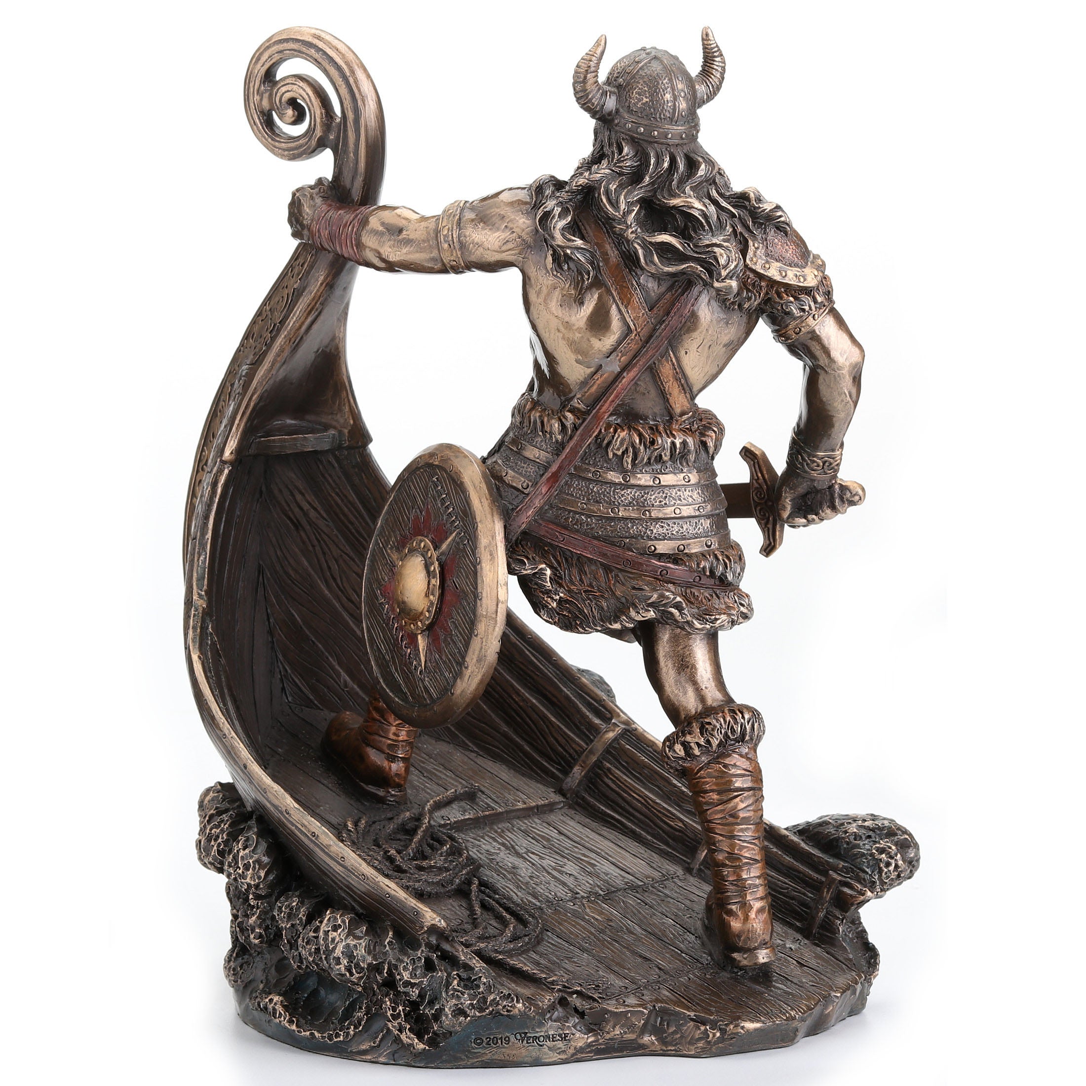 Viking Warrior Standing On Prow