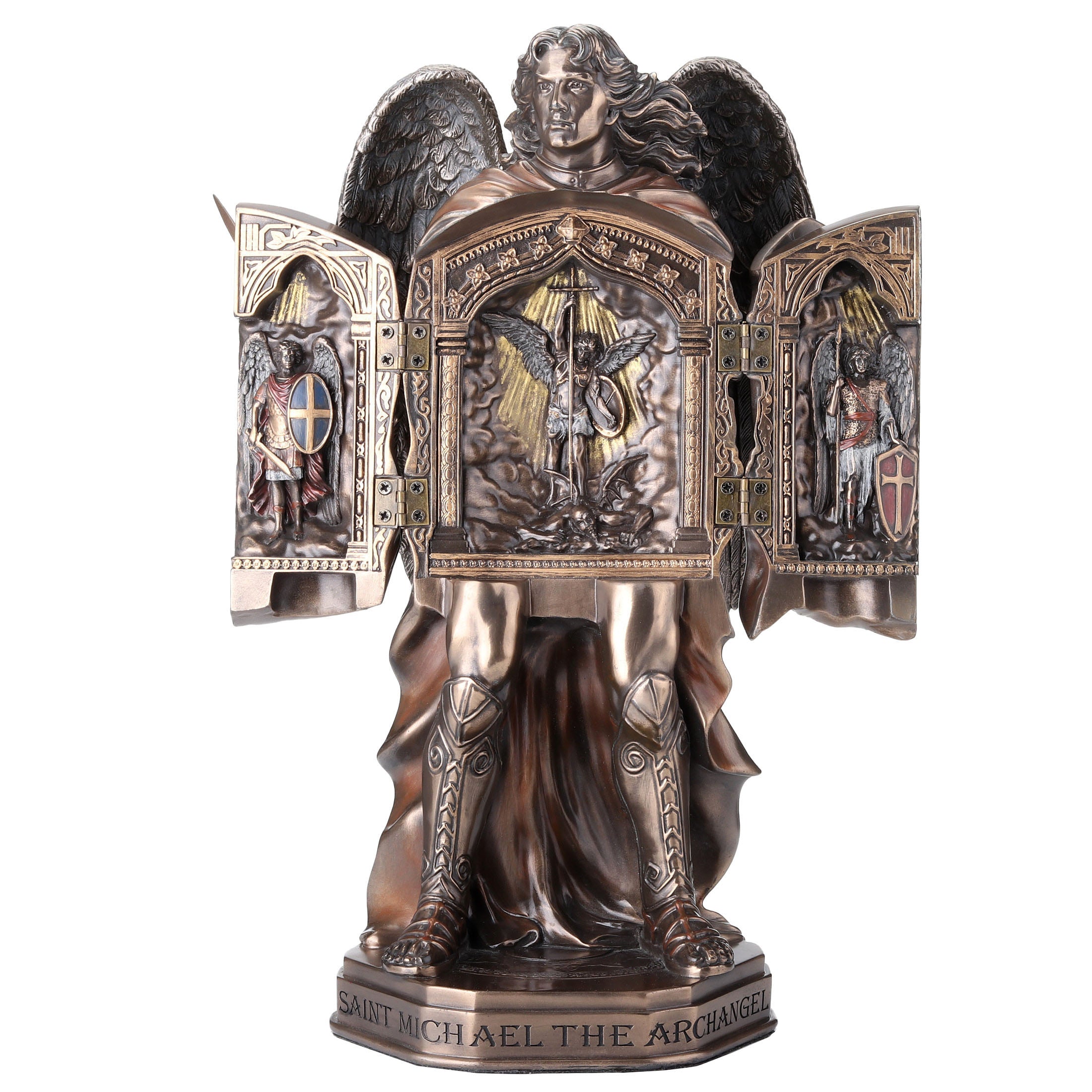 Armored Archangel Saint Michael Triptych