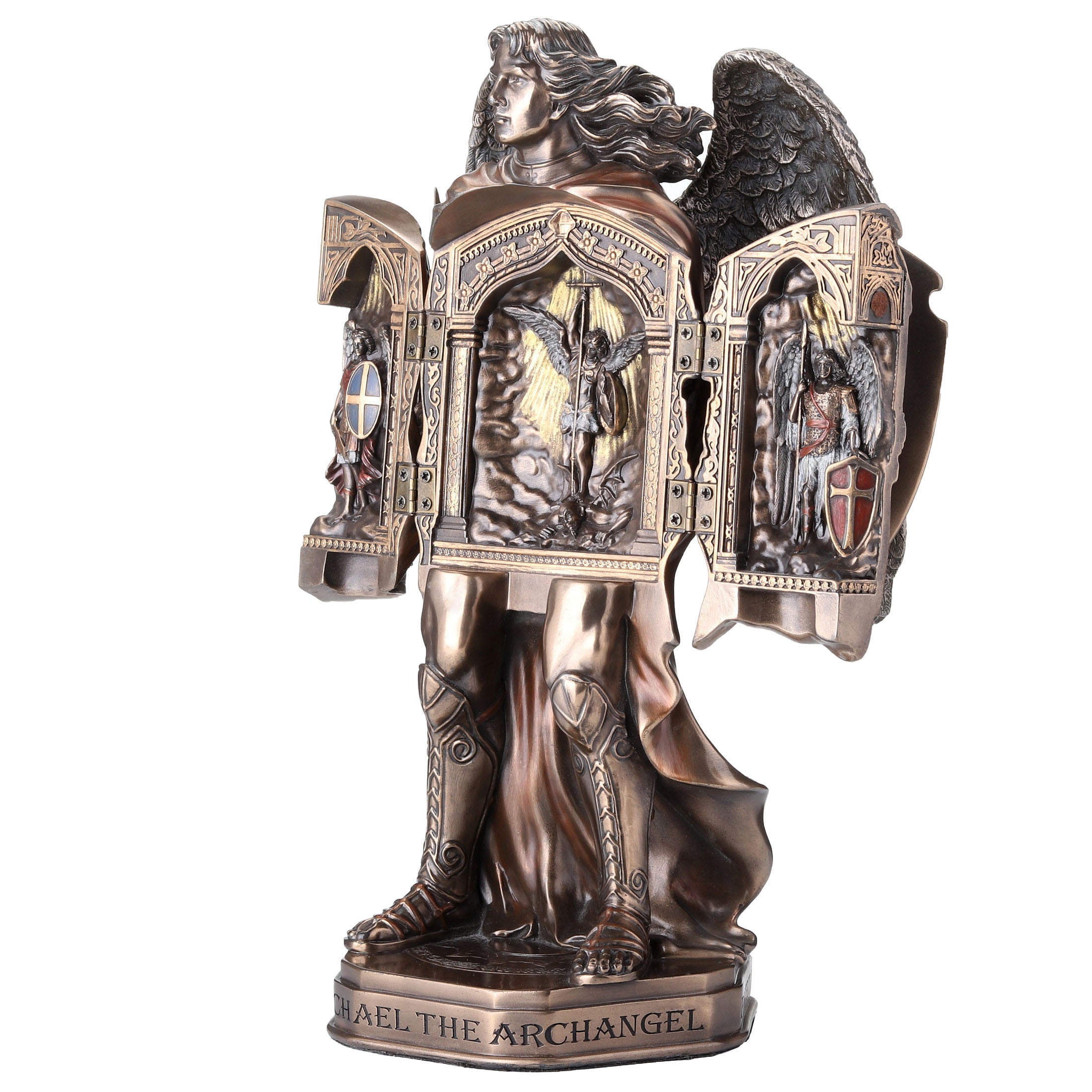 Armored Archangel Saint Michael Triptych