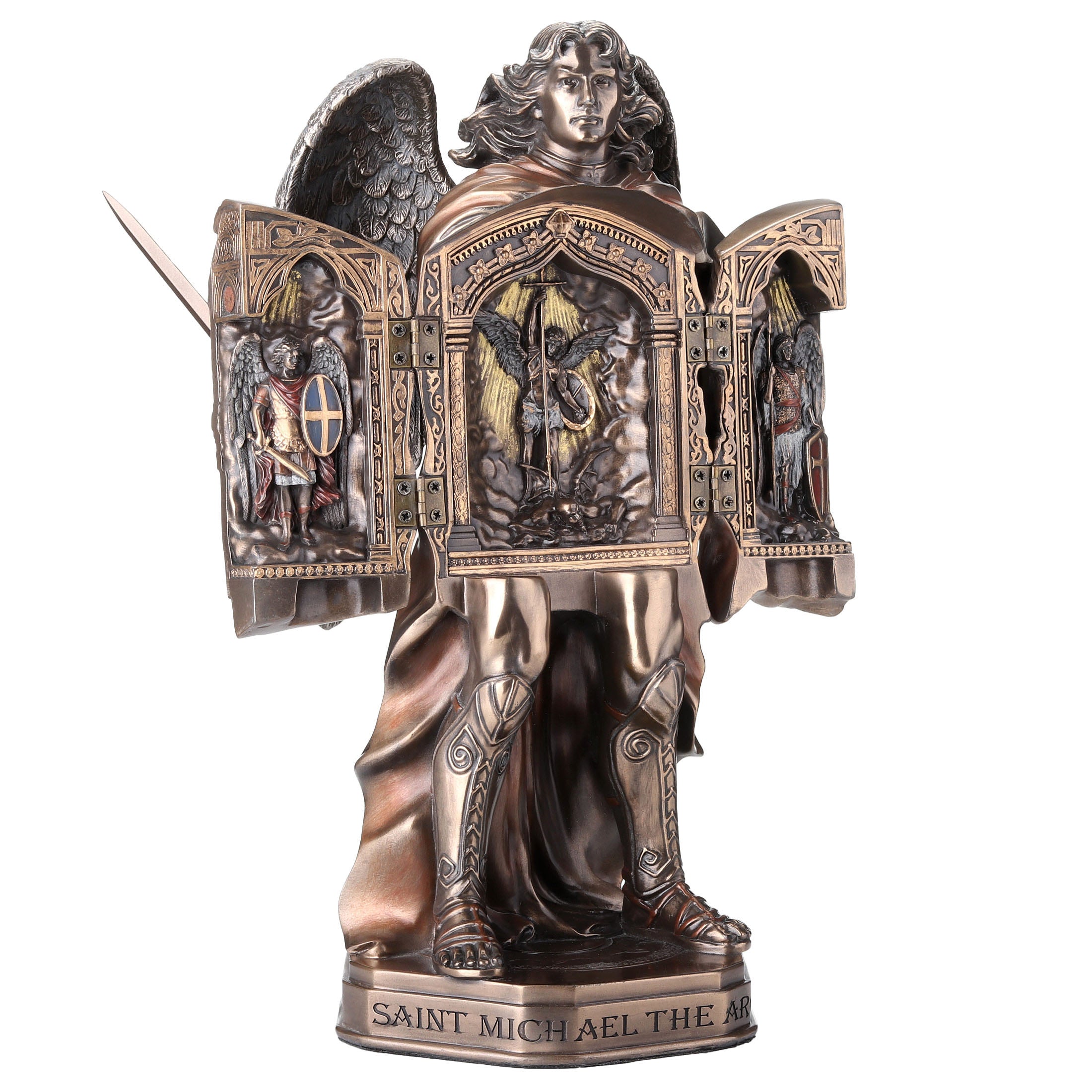 Armored Archangel Saint Michael Triptych
