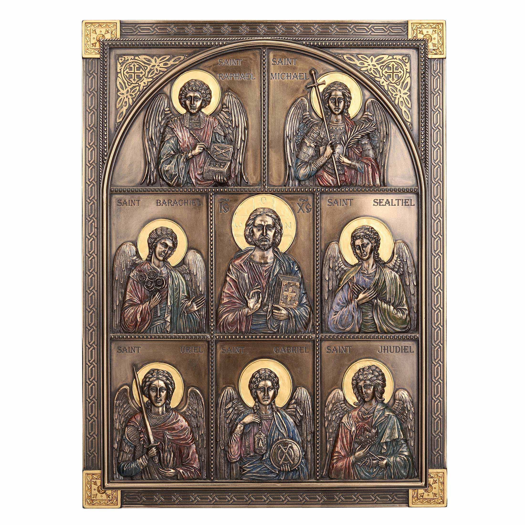 Jesus And The Seven Archangels Wall Plaque
