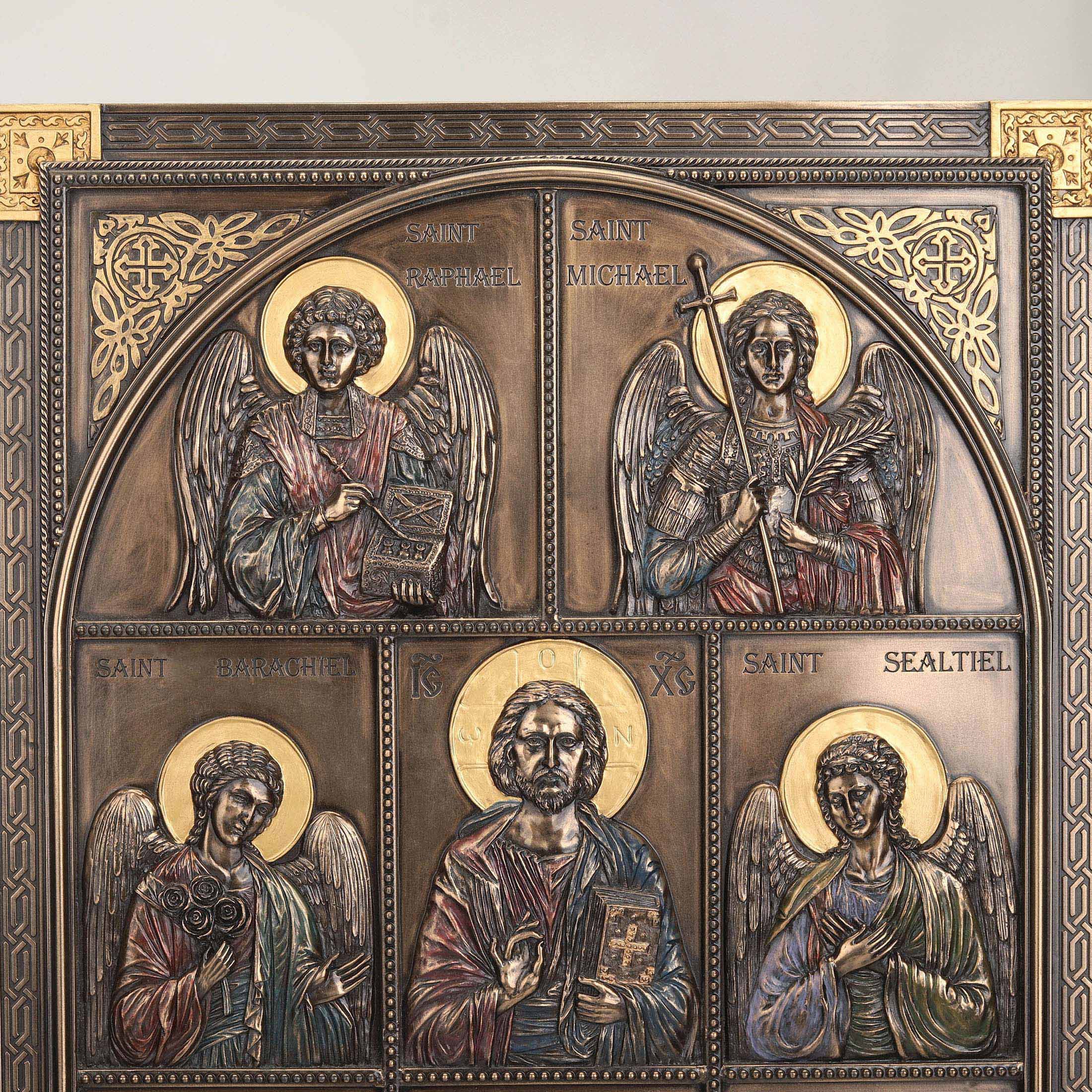 Jesus And The Seven Archangels Wall Plaque