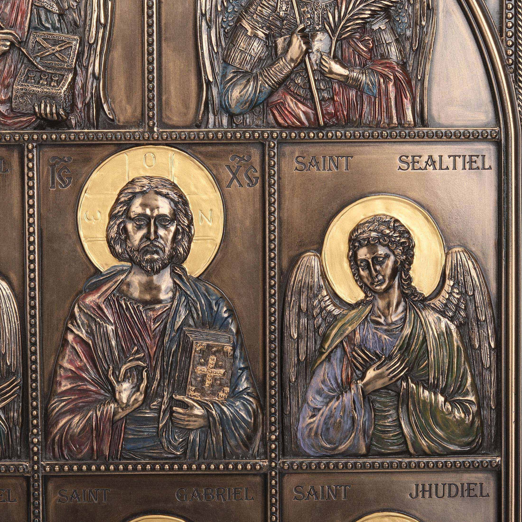 Jesus And The Seven Archangels Wall Plaque