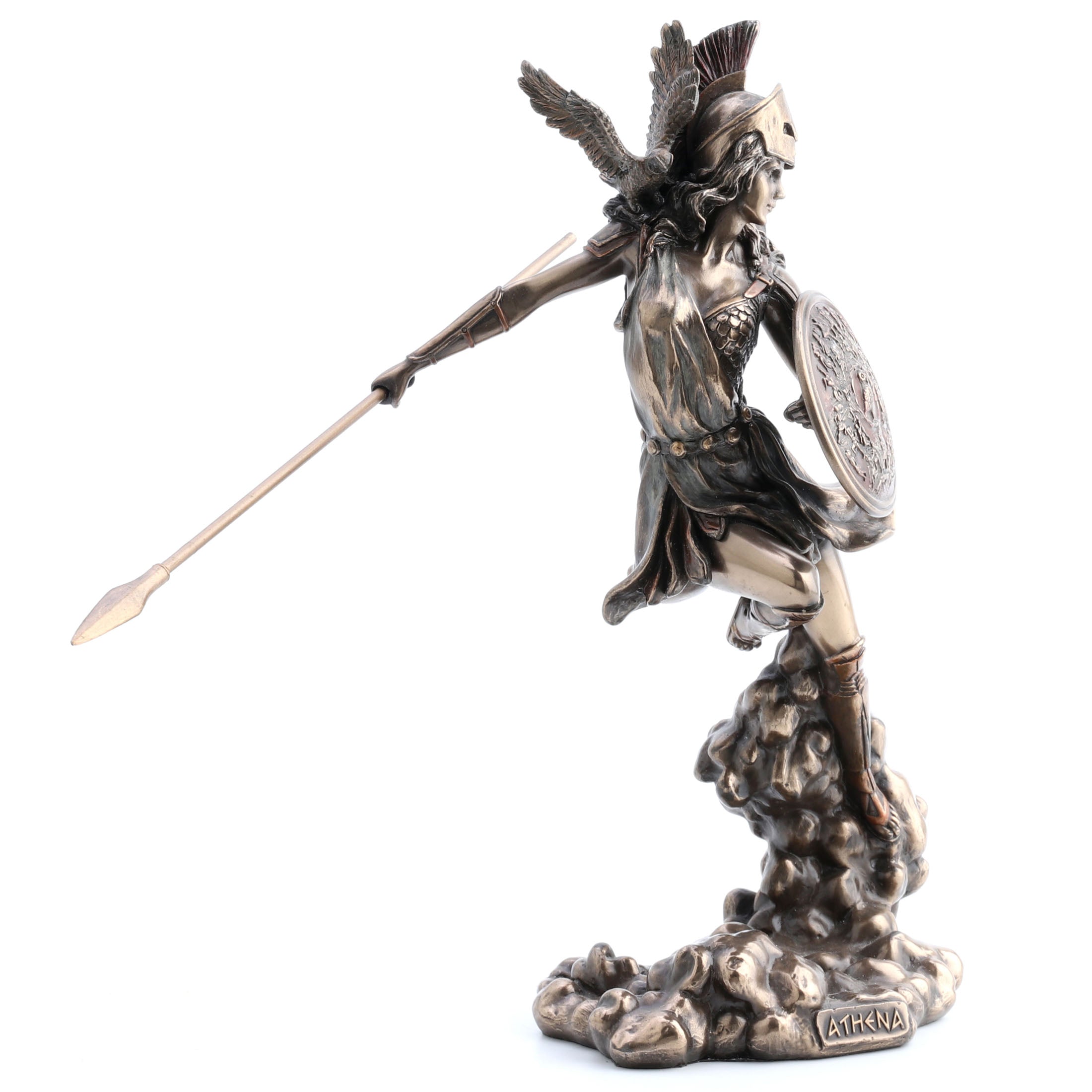 Greek Goddess Athena Holding Spear And Shield