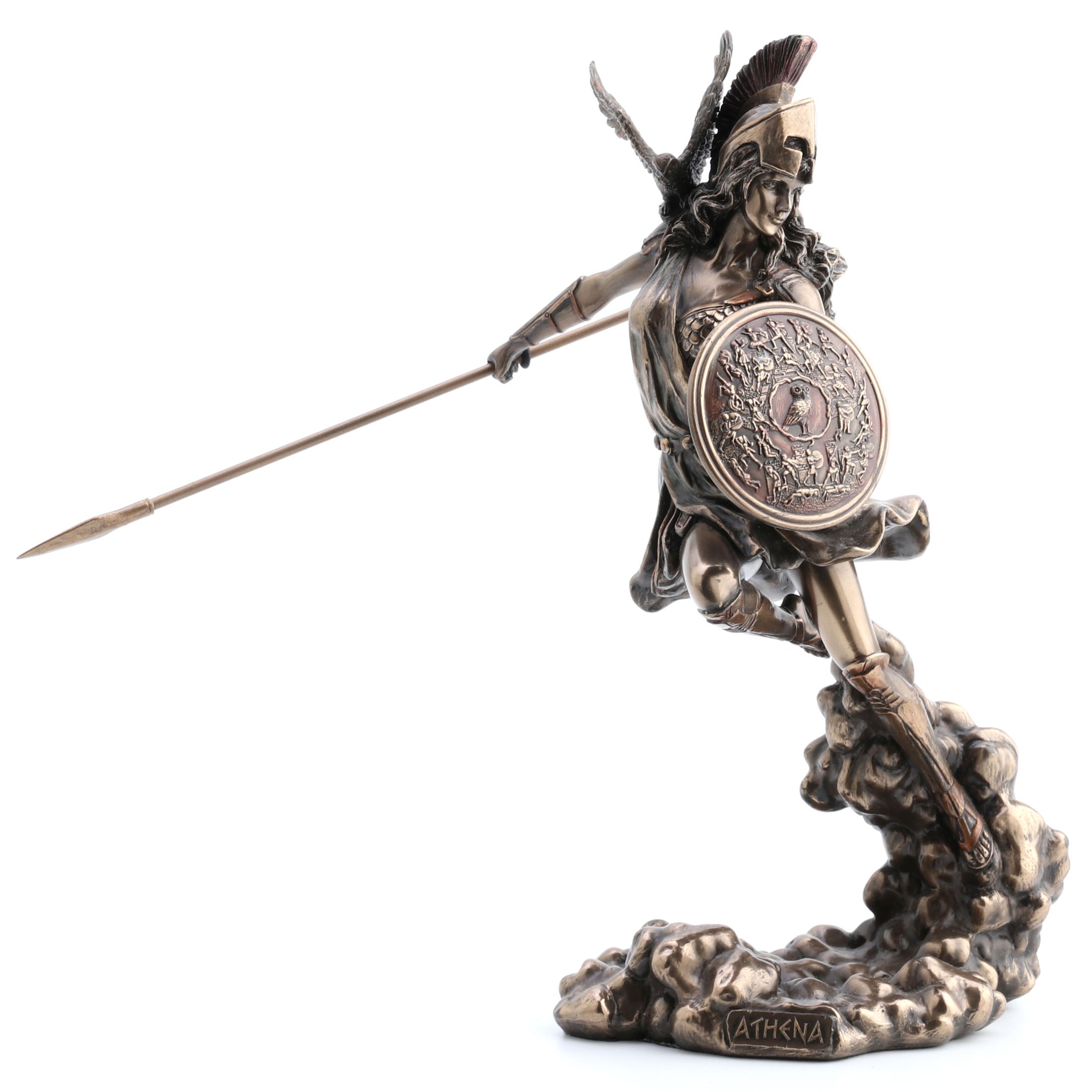 Greek Goddess Athena Holding Spear And Shield