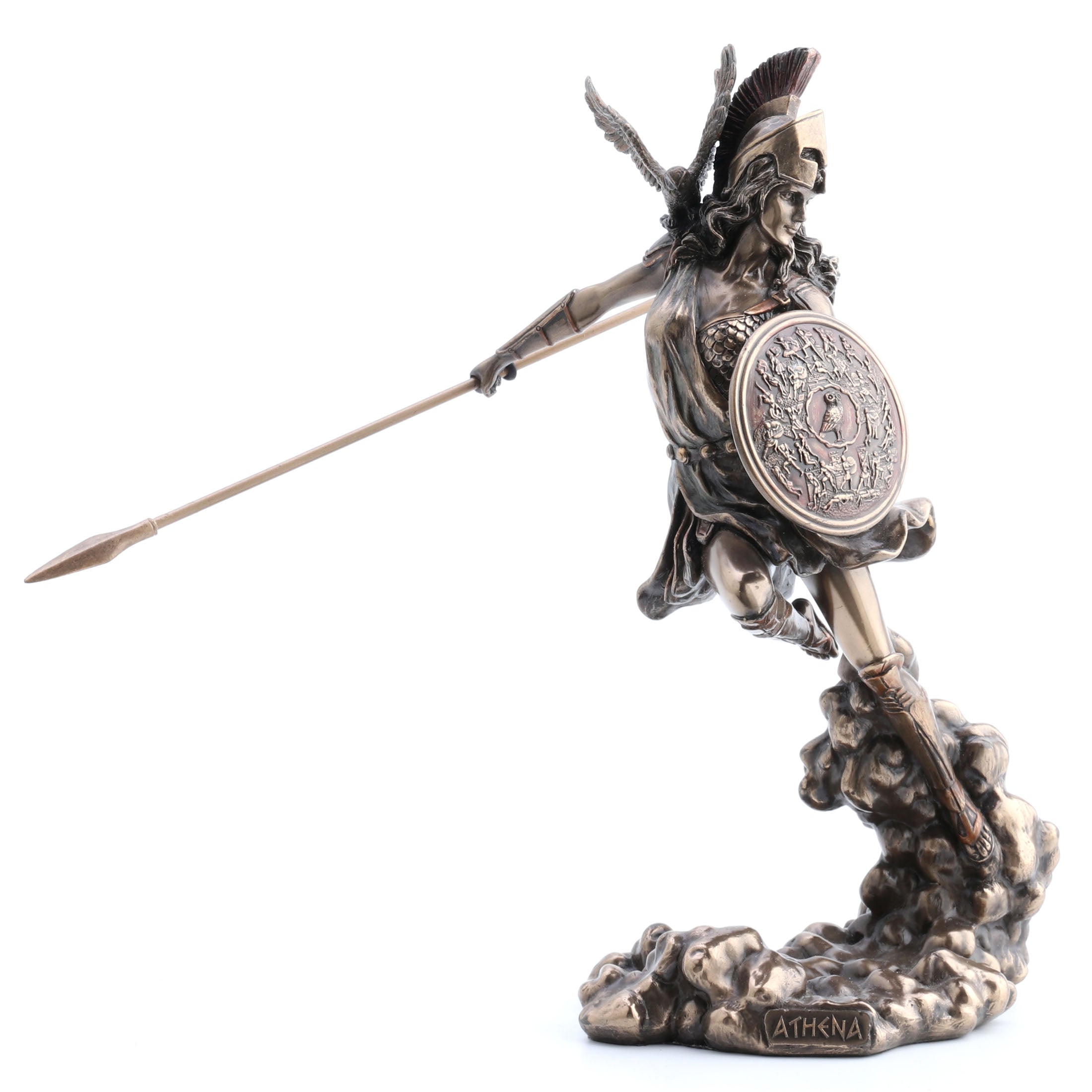 Greek Goddess Athena Holding Spear And Shield