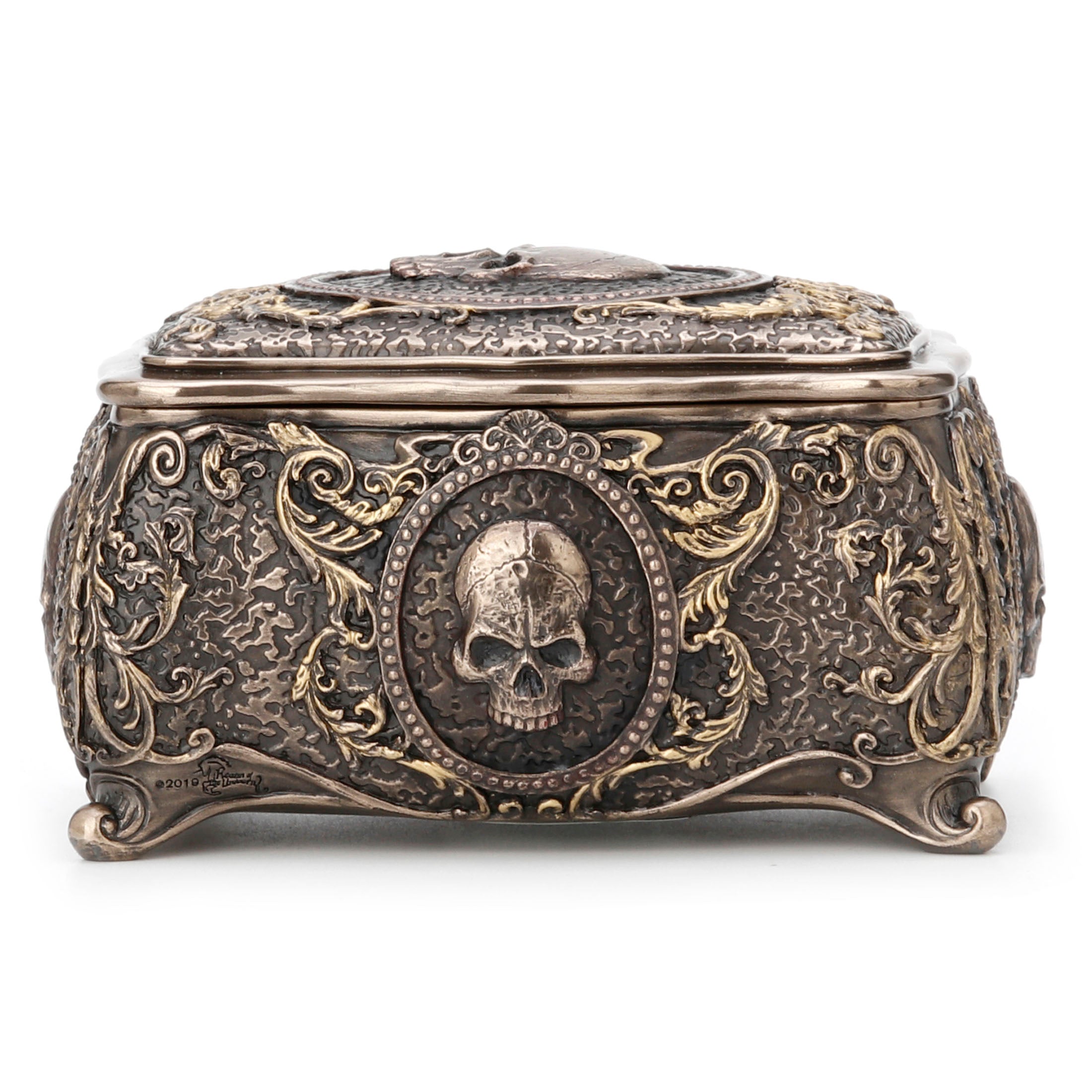Skull Brooch Trinket Box