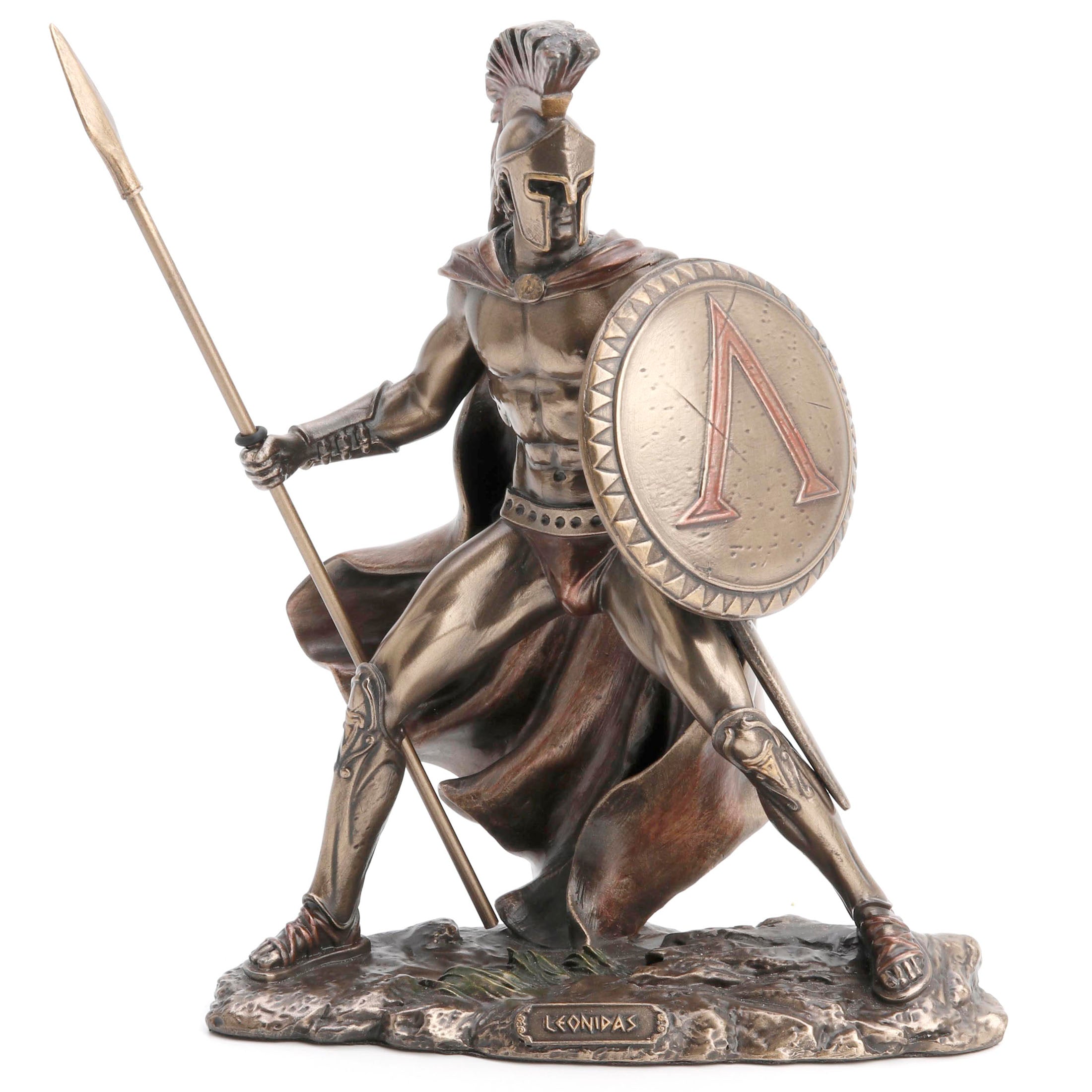 Spartan King Leonidas Holding Spear And Shield