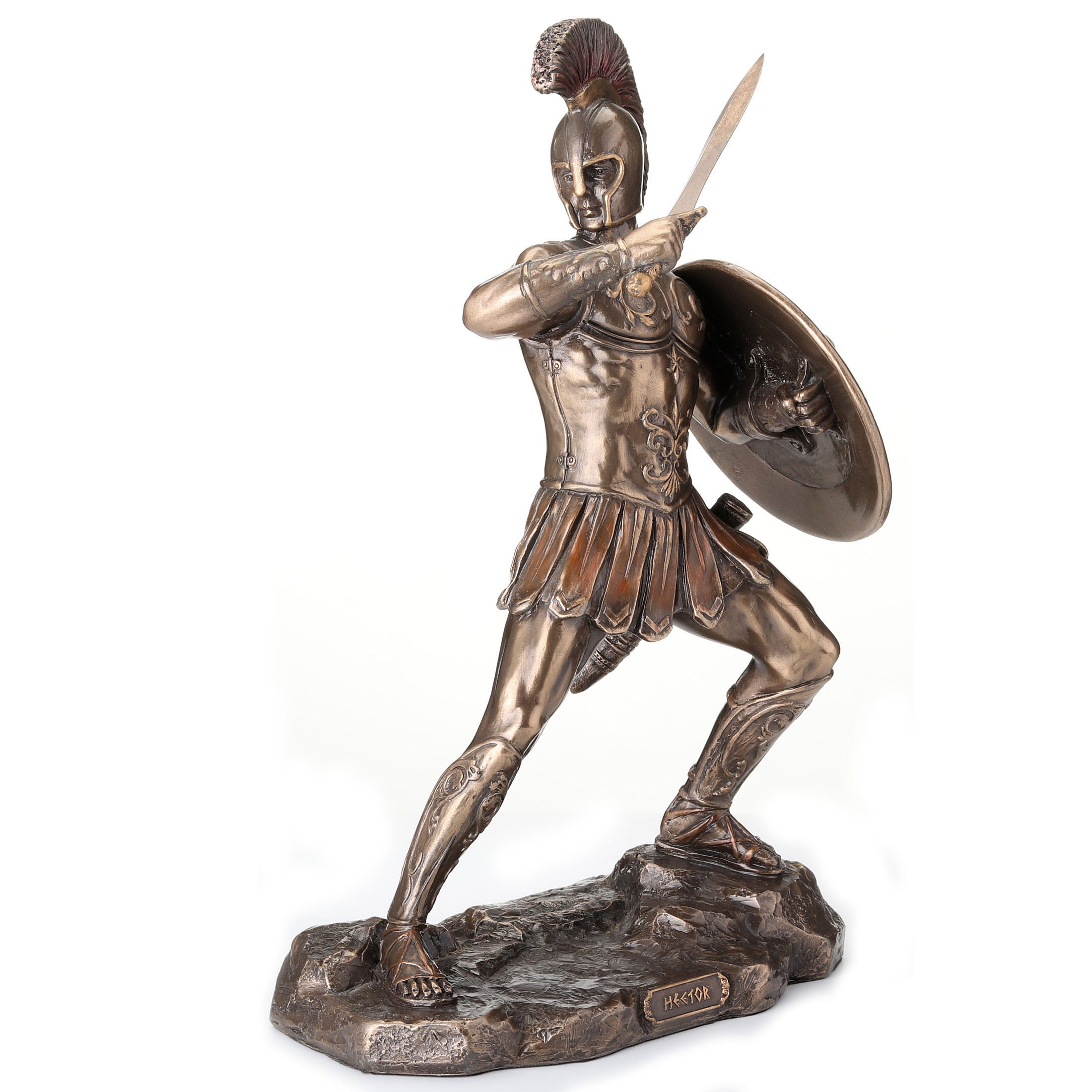 Greek Hero Hector Of Troy Holding Sword And Shield