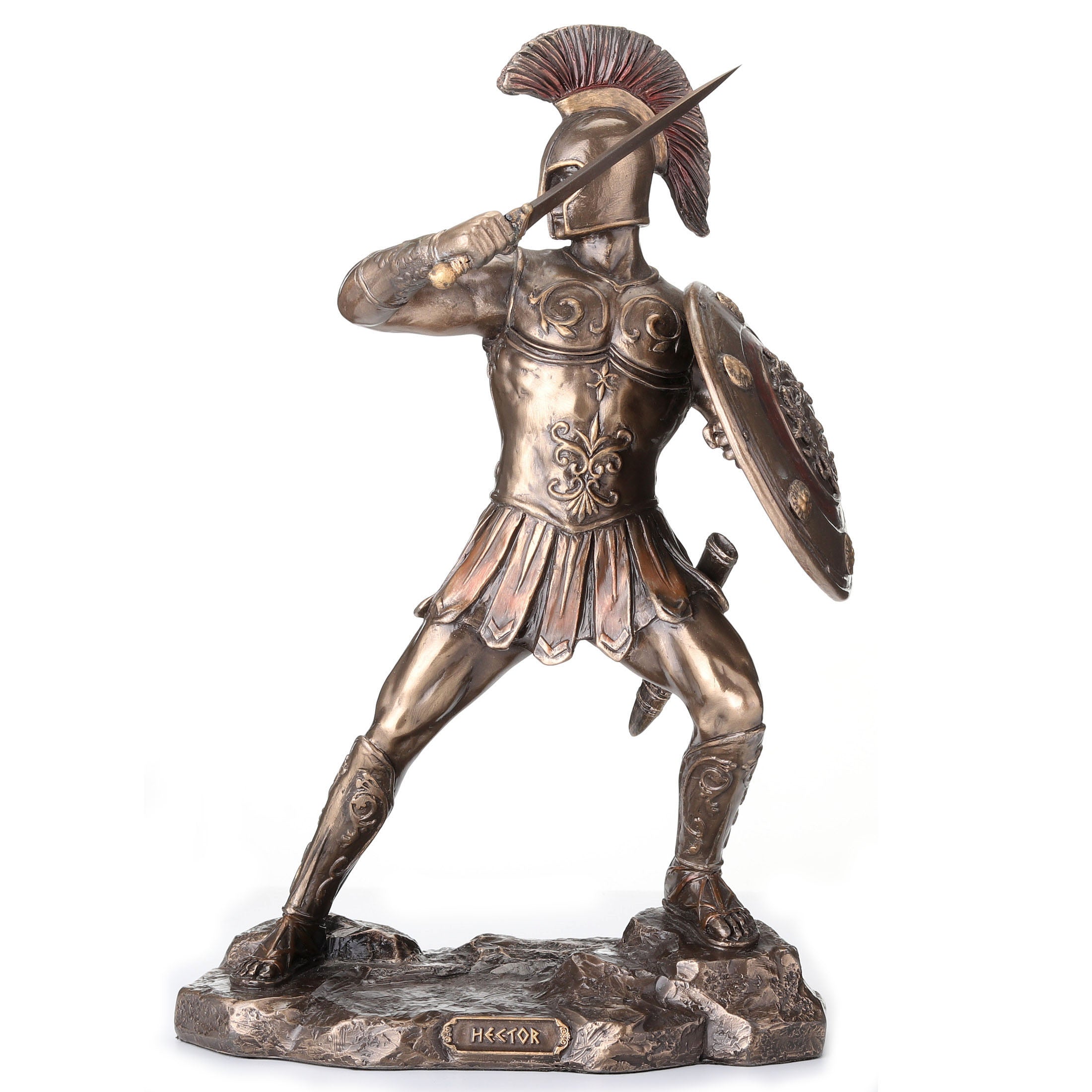 Greek Hero Hector Of Troy Holding Sword And Shield