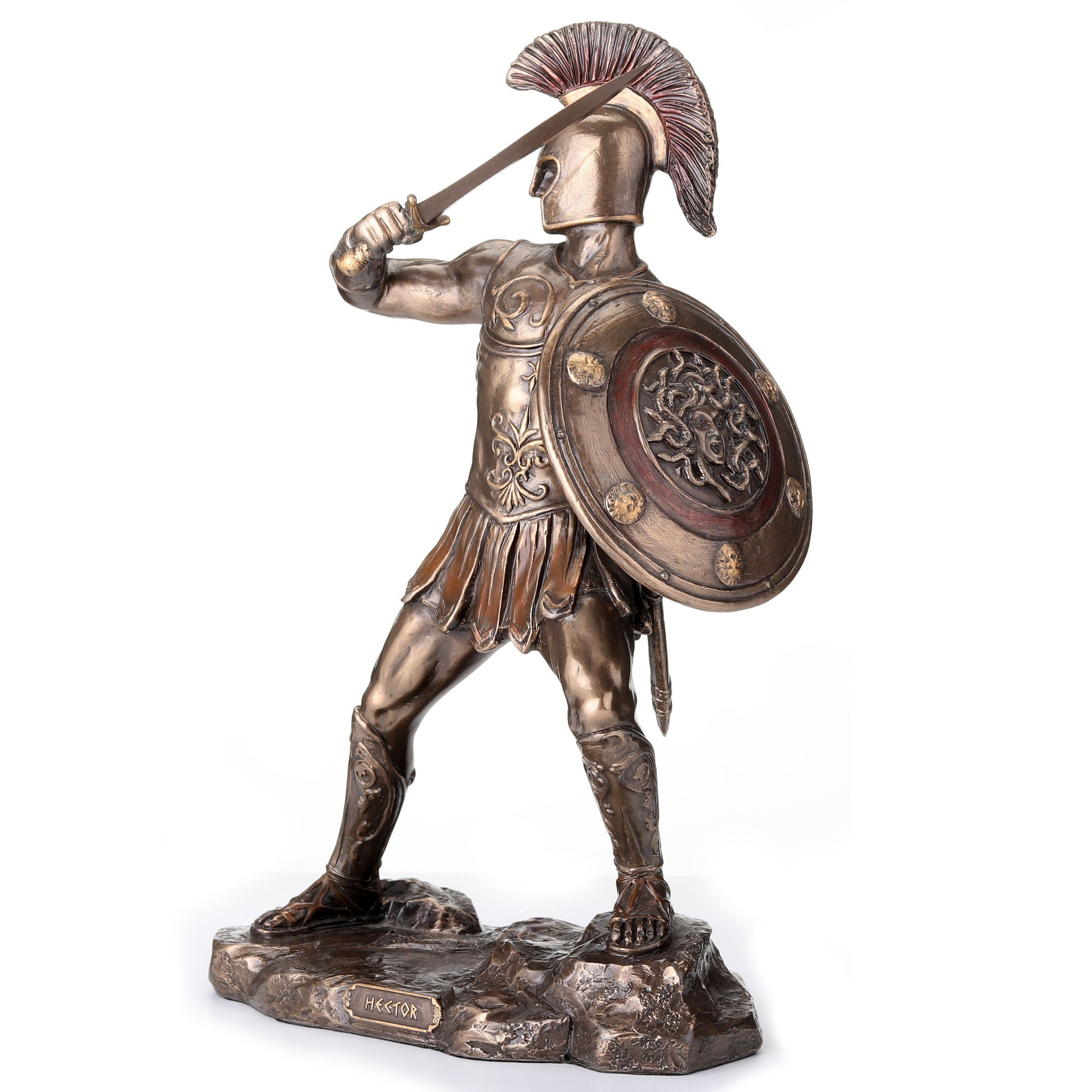 Greek Hero Hector Of Troy Holding Sword And Shield