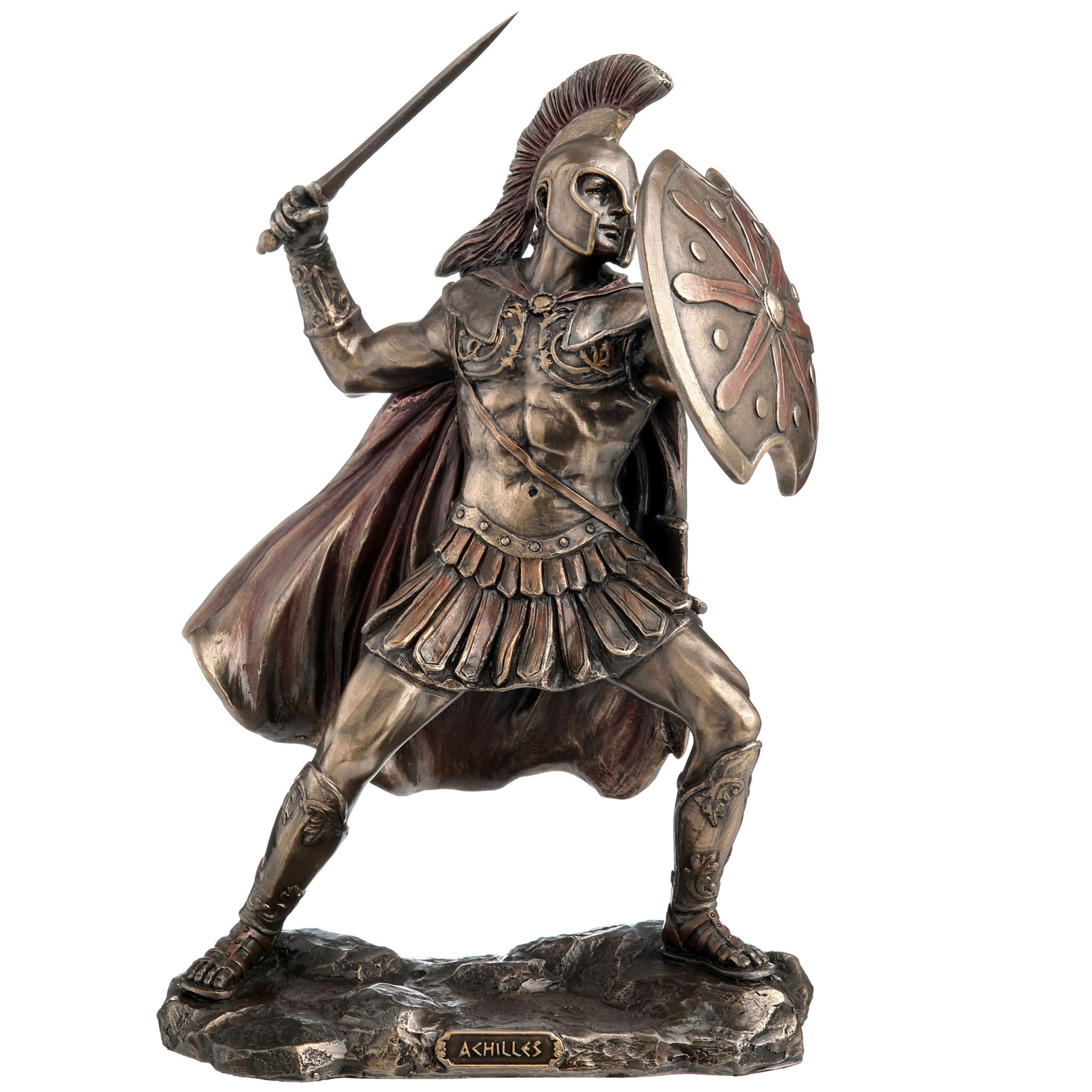 Greek Hero Achilles Holding Sword And Shield