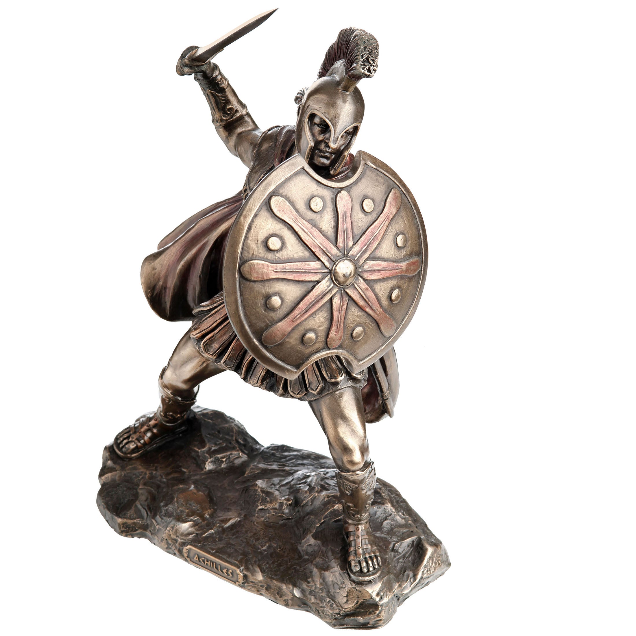 Greek Hero Achilles Holding Sword And Shield