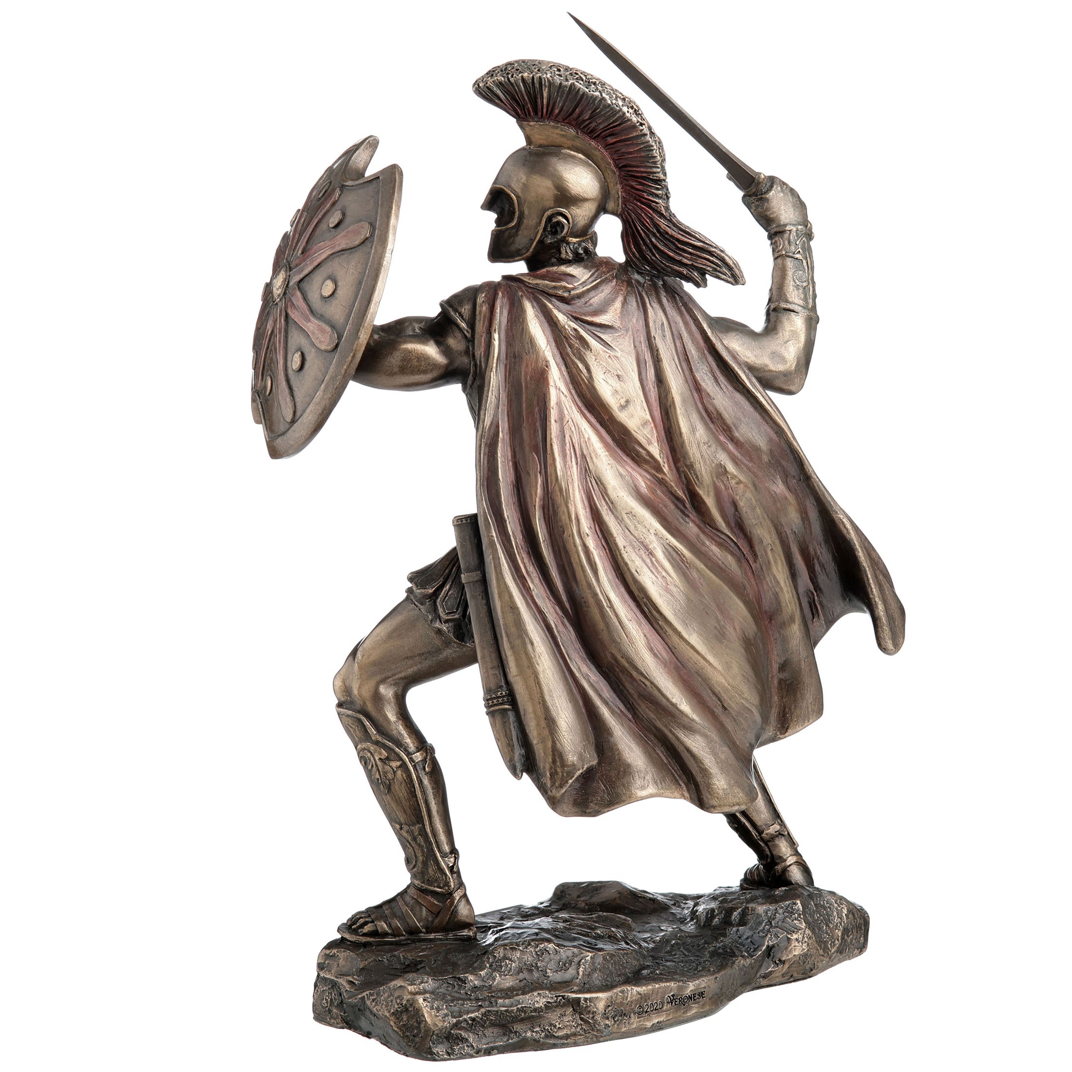 Greek Hero Achilles Holding Sword And Shield