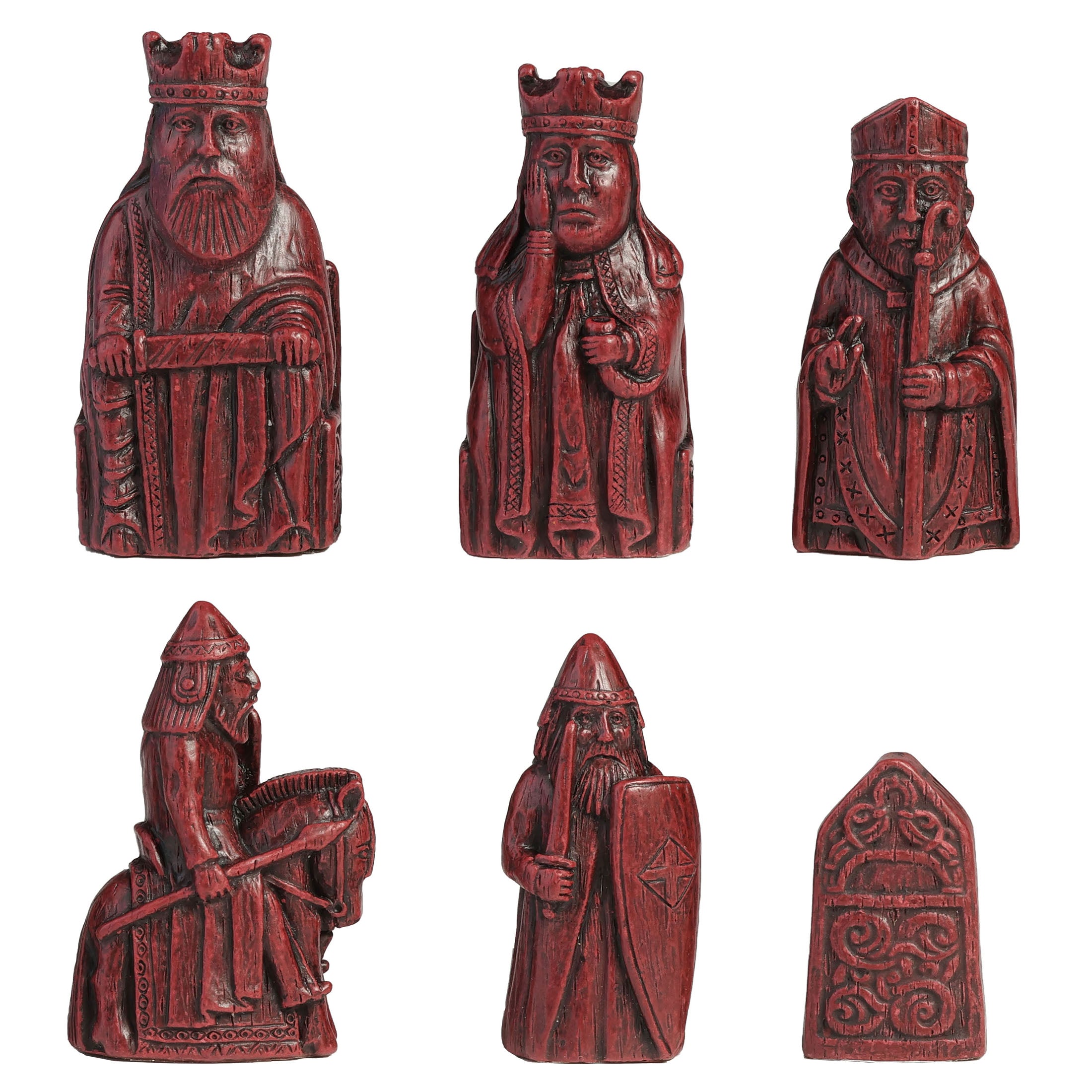 Isle Of Lewis Style Chessmen (32 pcs per set, 12" Folding Board)