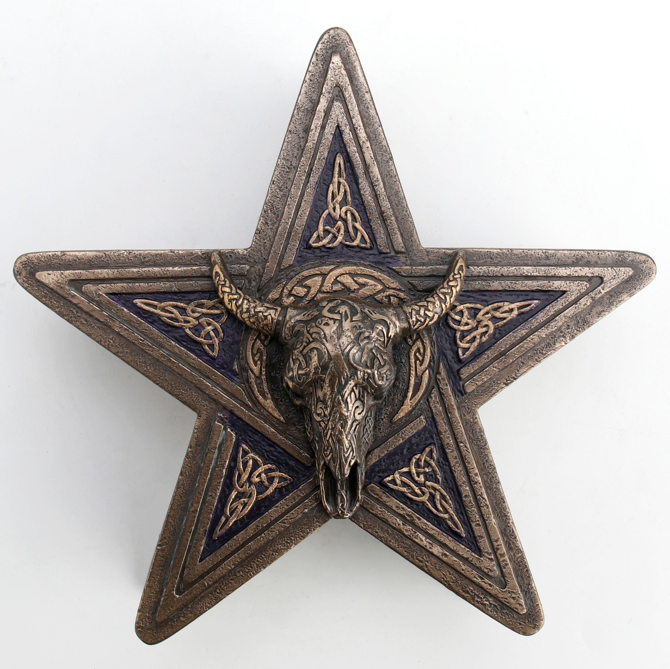 Occult Cow Skull Pentagram Trinket Box