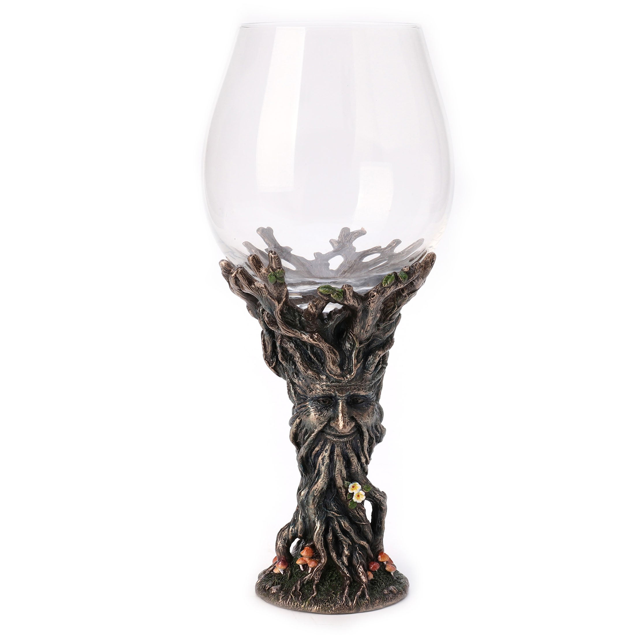 Green Man Ent Mushroom Wine Glass