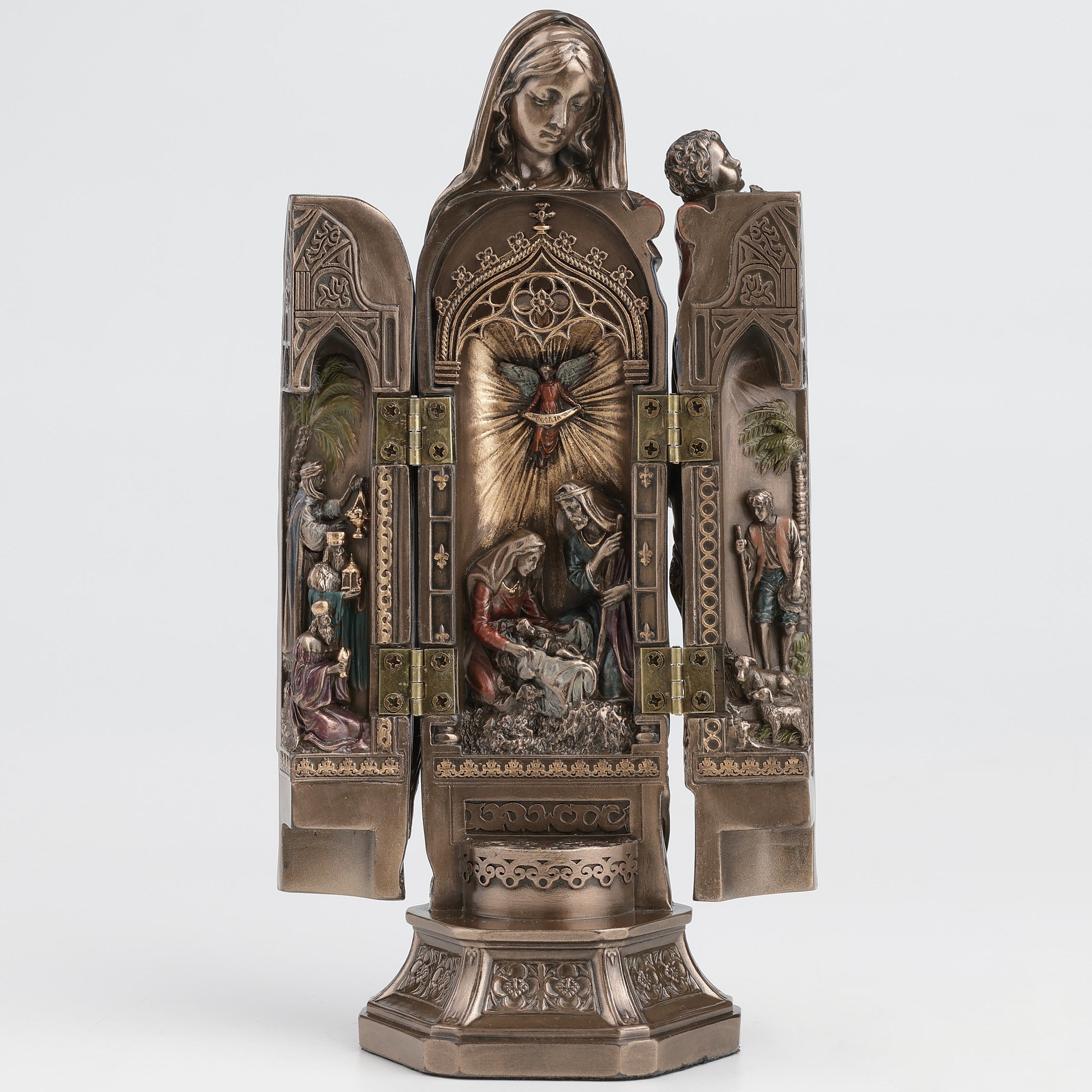 Madonna And Baby Jesus Triptych - The Nativity