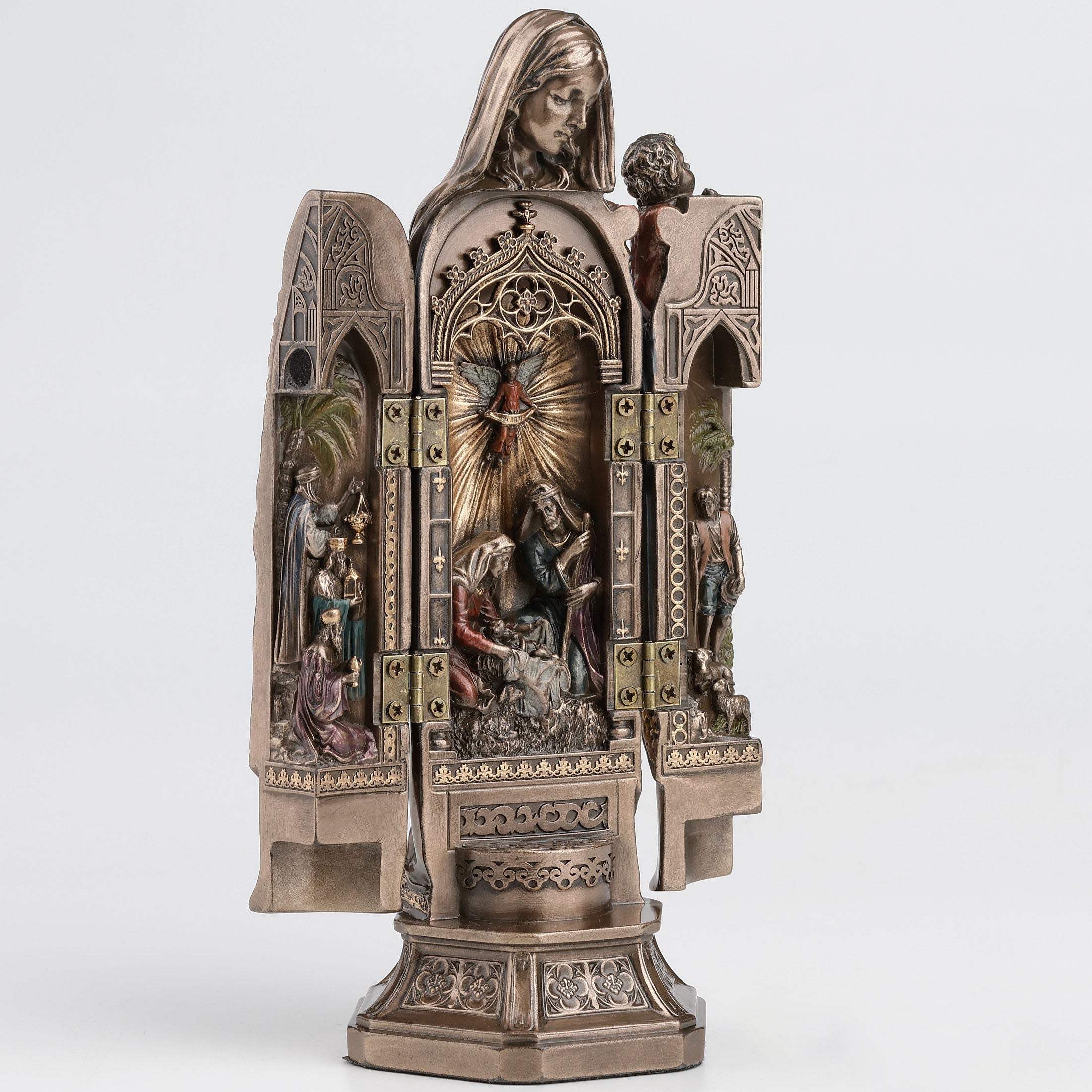 Madonna And Baby Jesus Triptych - The Nativity