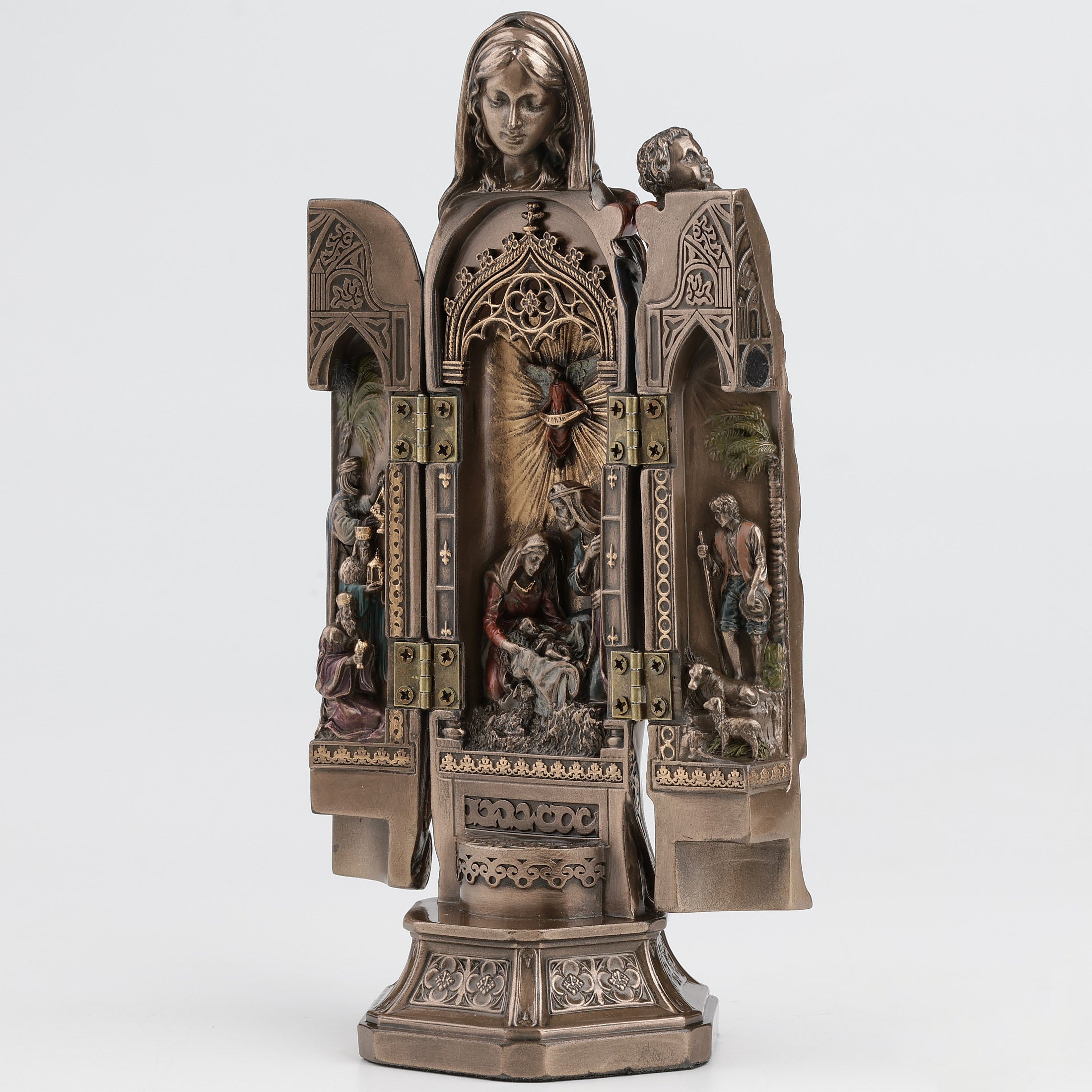 Madonna And Baby Jesus Triptych - The Nativity