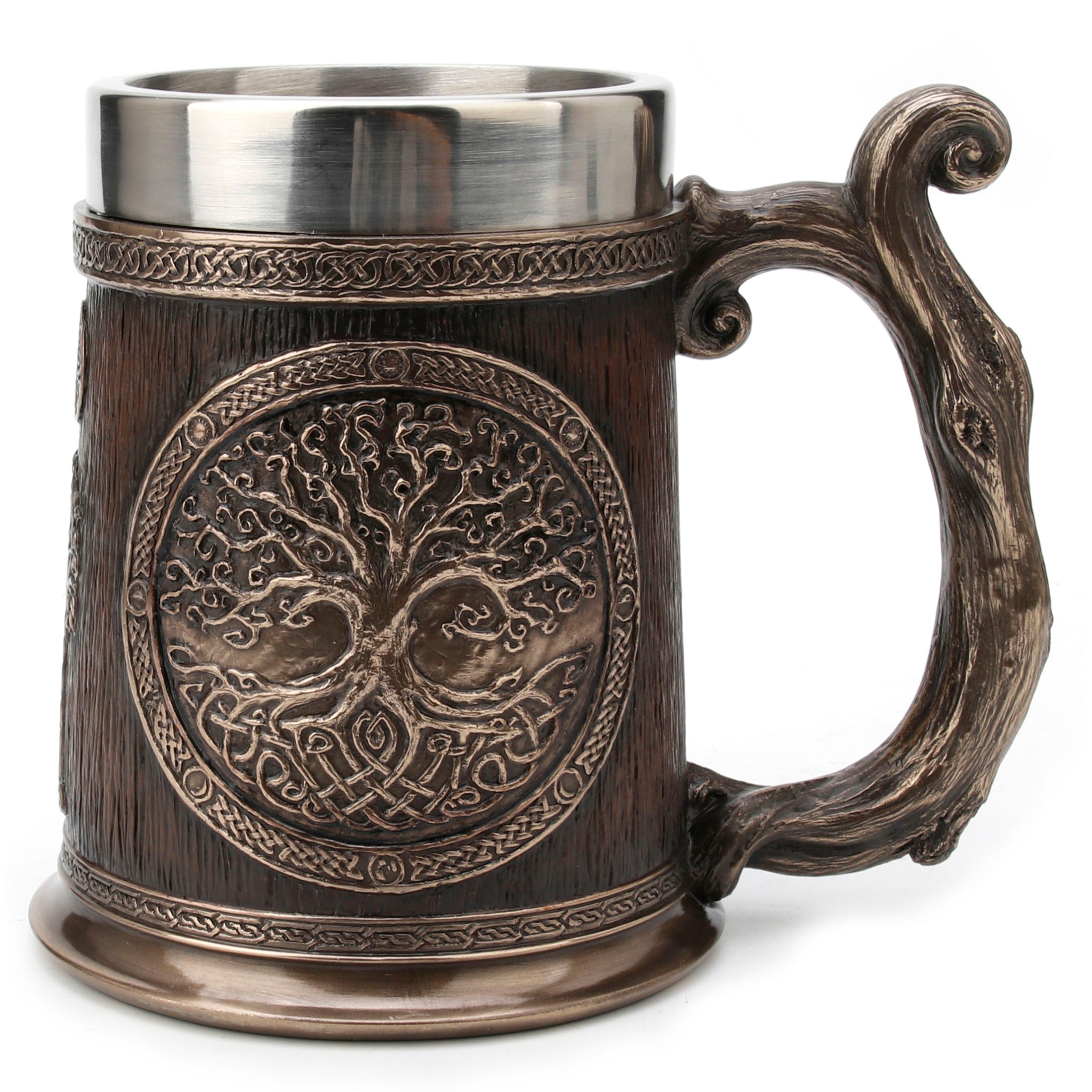Celtic Knots Tree Of Life Casket Beer Stein (Stainless Steel Tumbler)