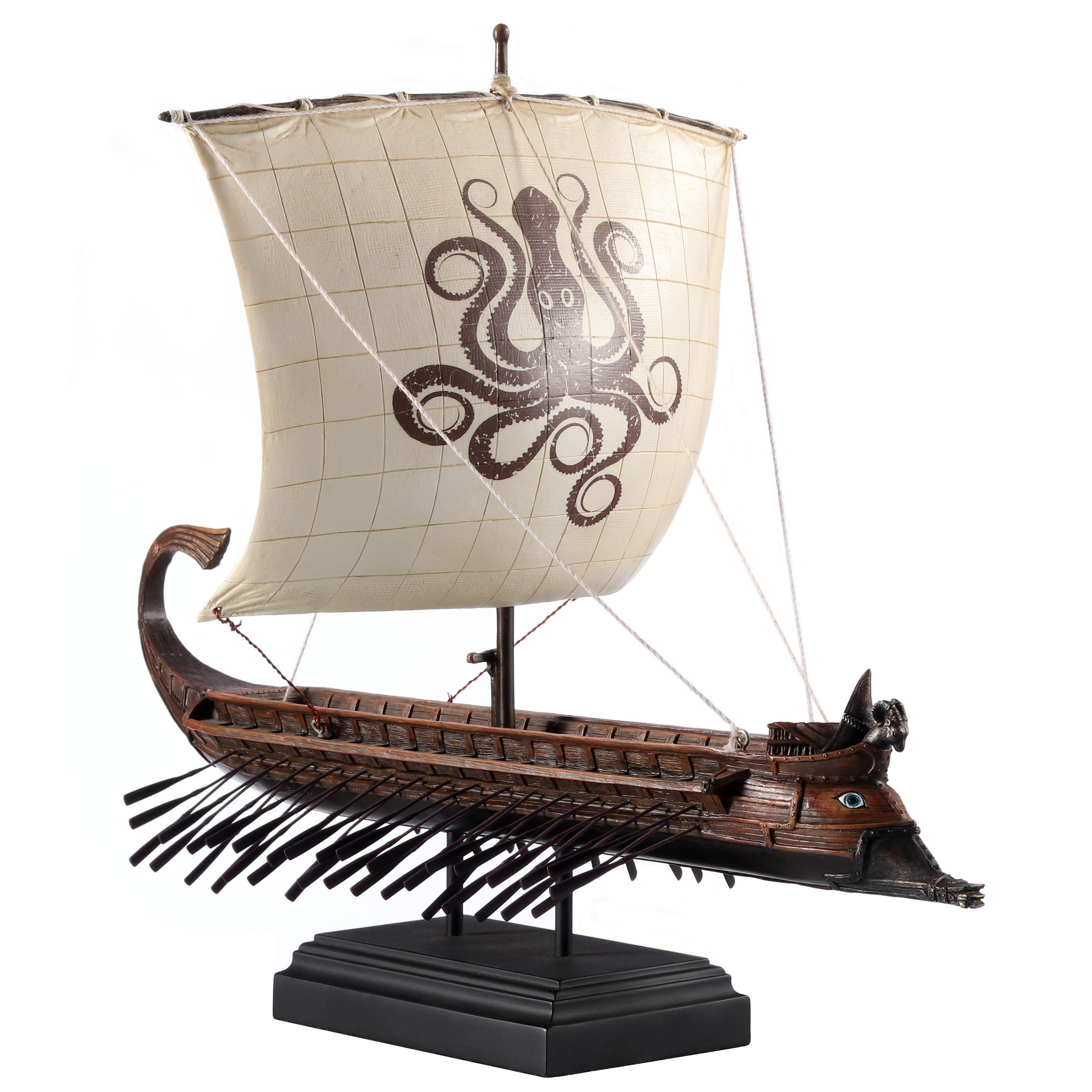 Greek Kraken Sail Triremes Warship