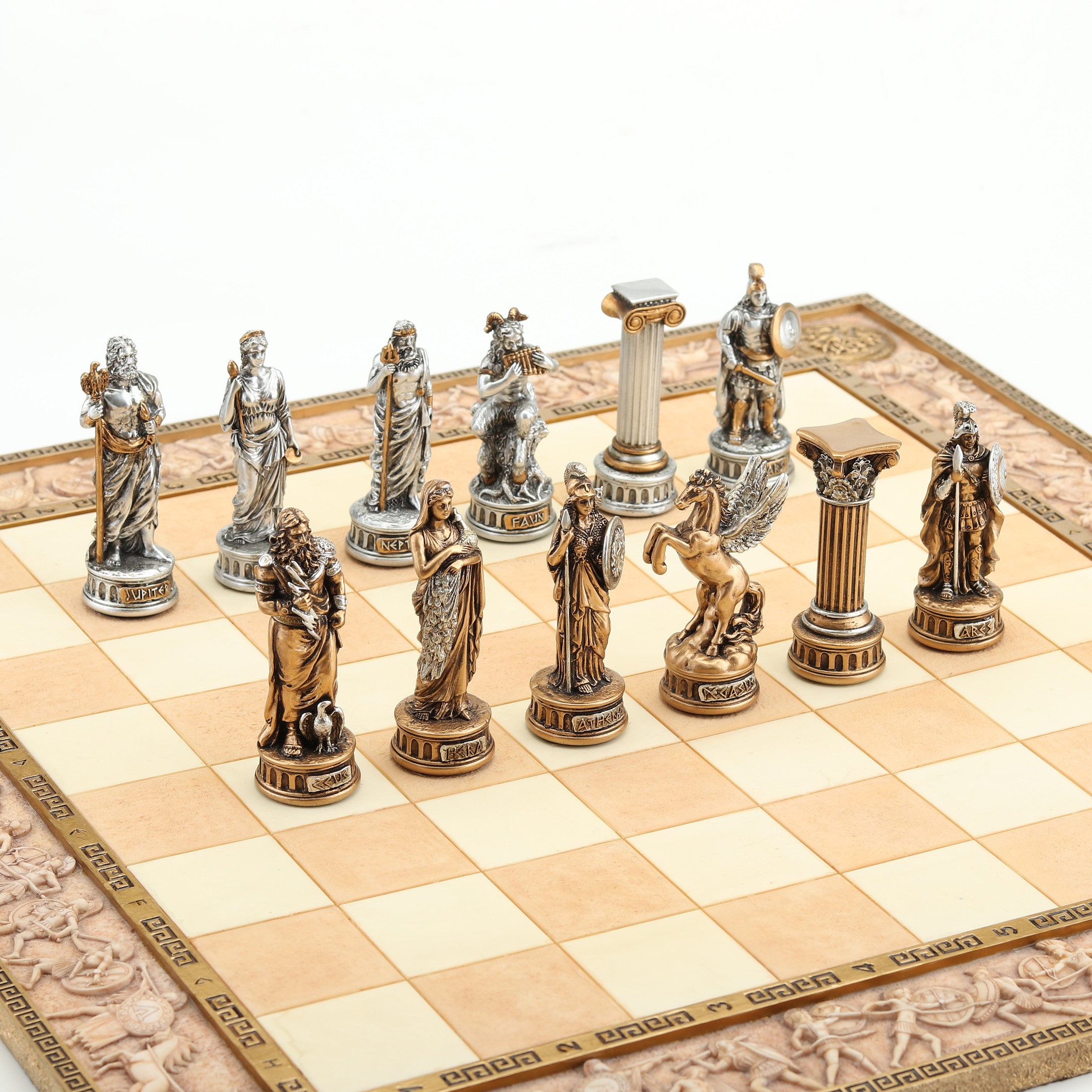 Greek VS Roman Pantheon Chessman Set (32 pcs per set)