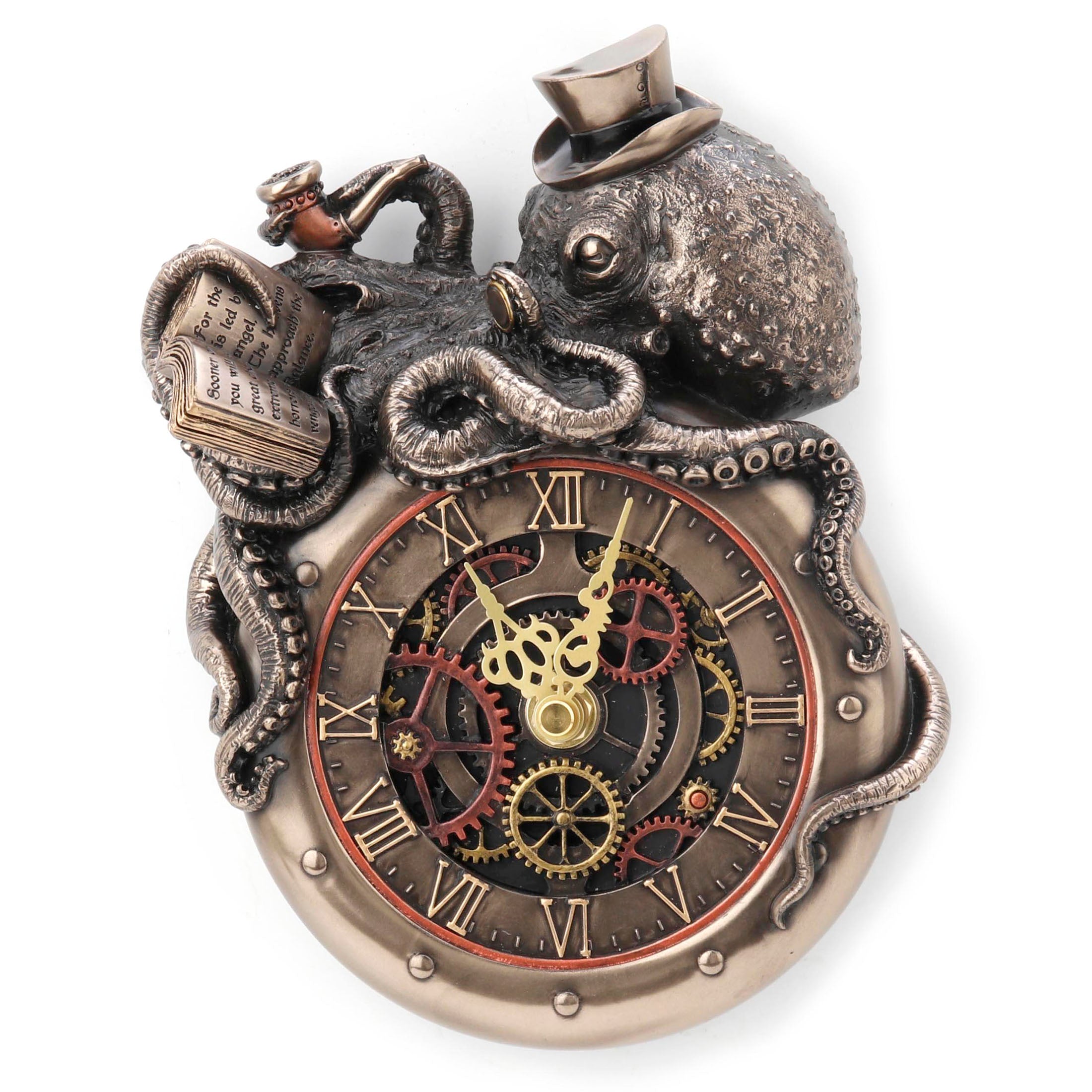 Steampunk Nostradamus Prophet Octopus Wall Clock