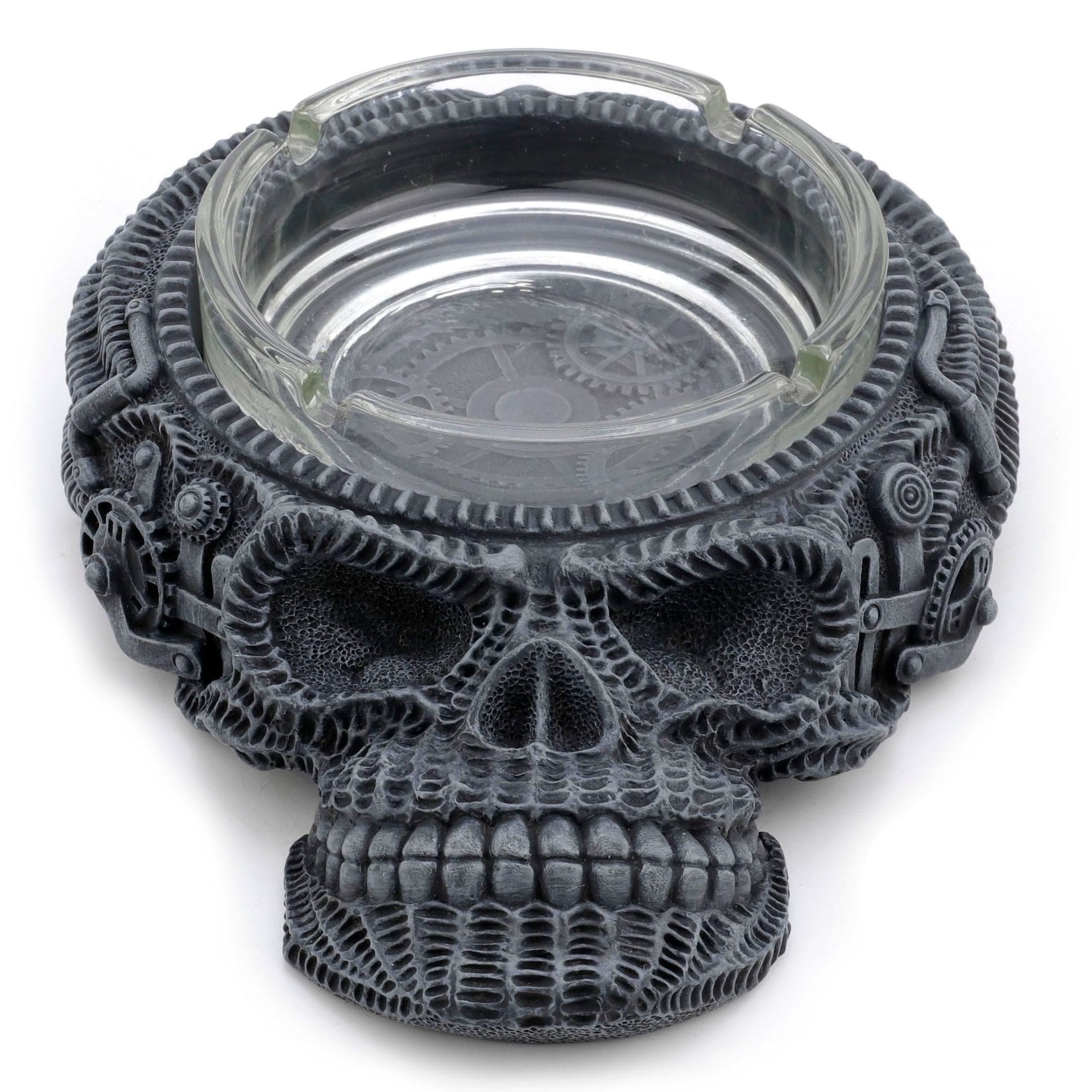Steampunk Flat Skull Vessel Ashtray