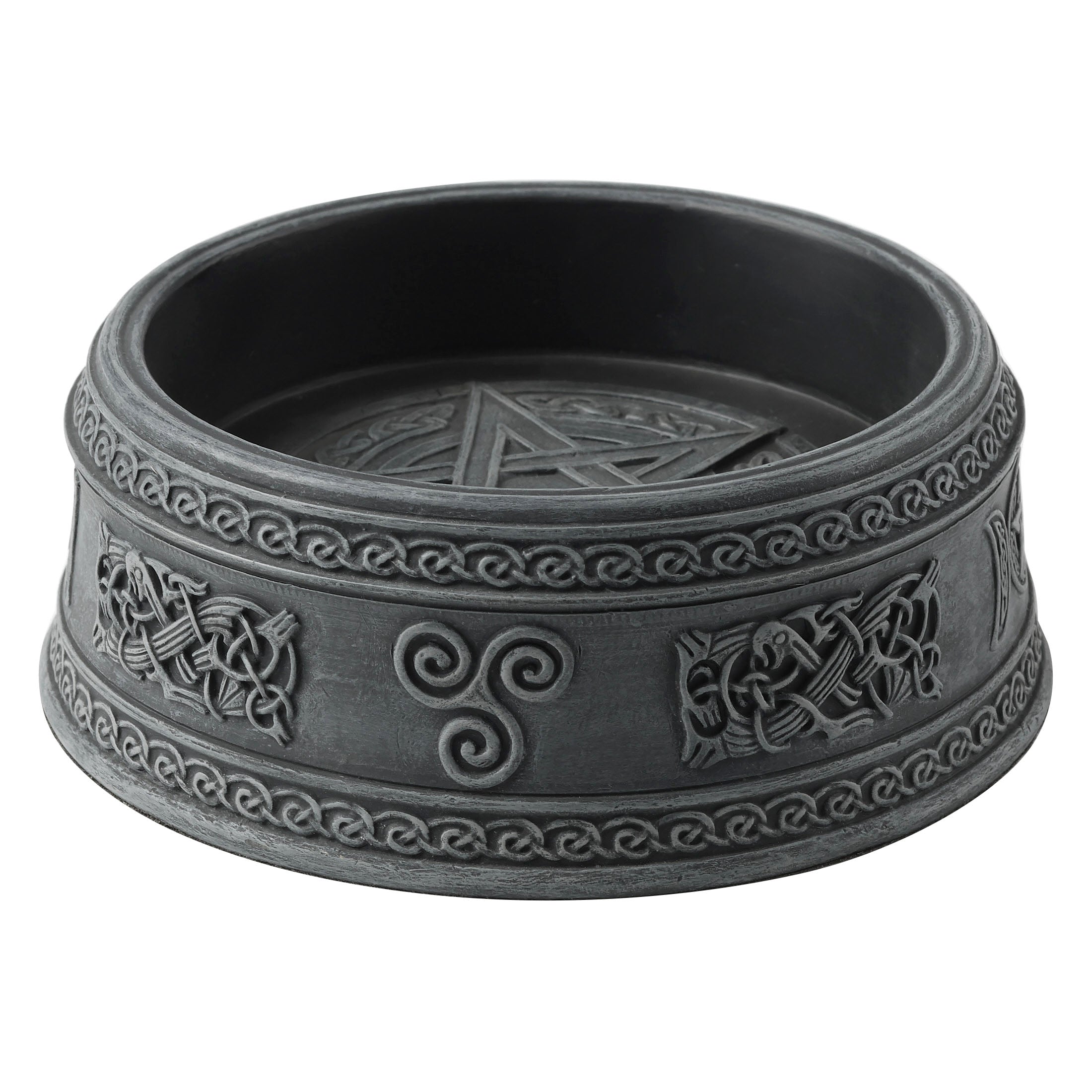 Triple Moon Pentagram Round Container Ashtray