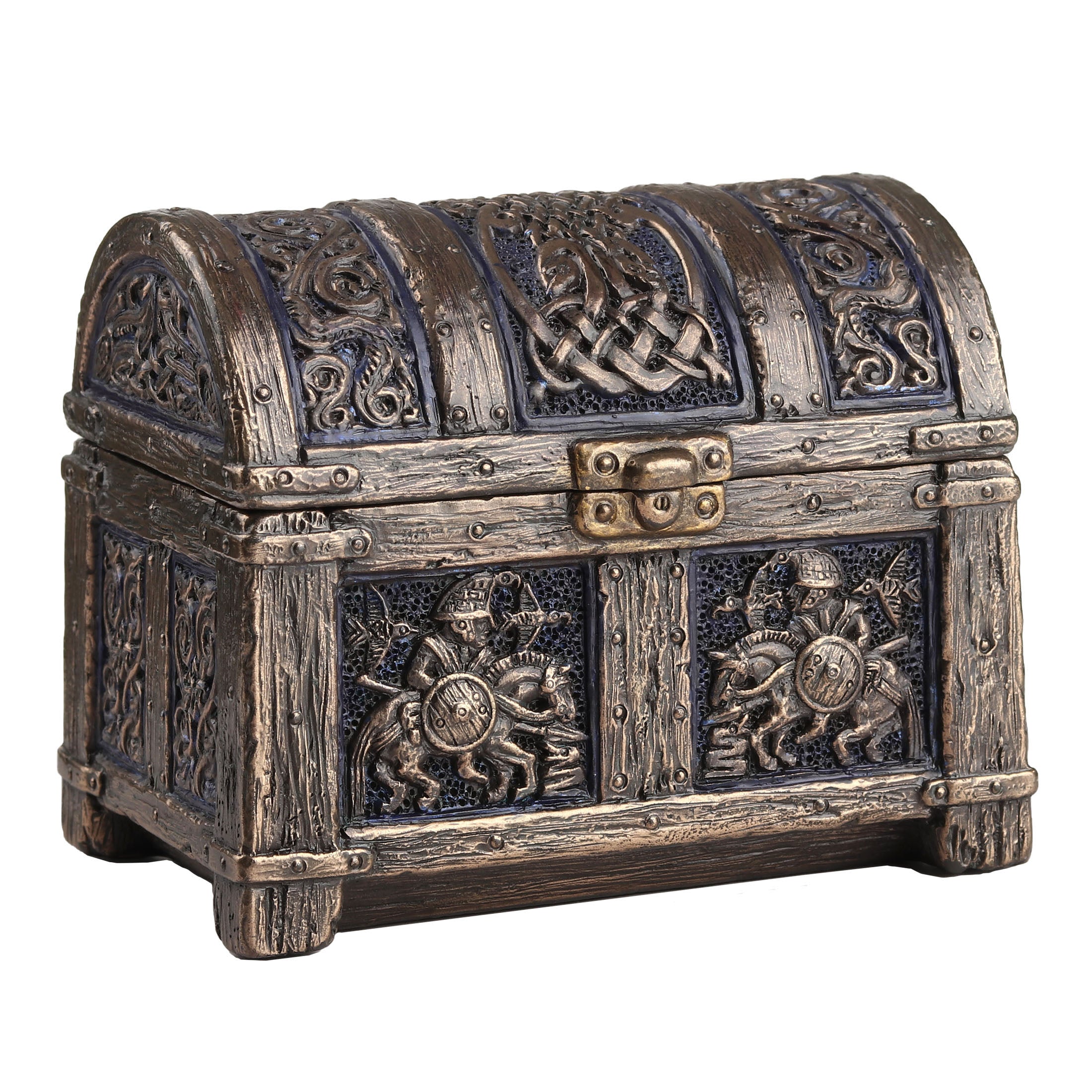 Vendel Rider Plate Norse Hindged Trinket Chest