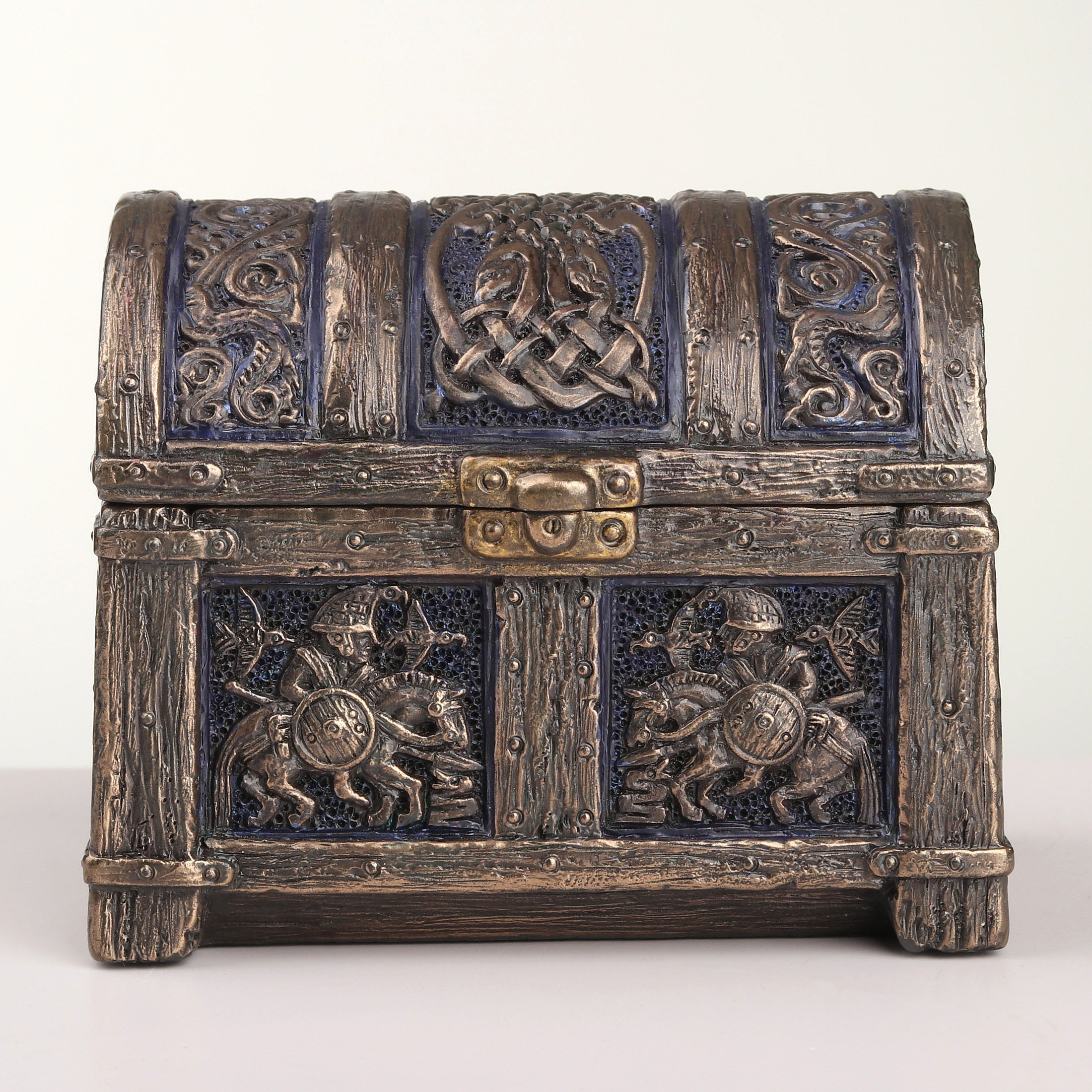 Vendel Rider Plate Norse Hindged Trinket Chest