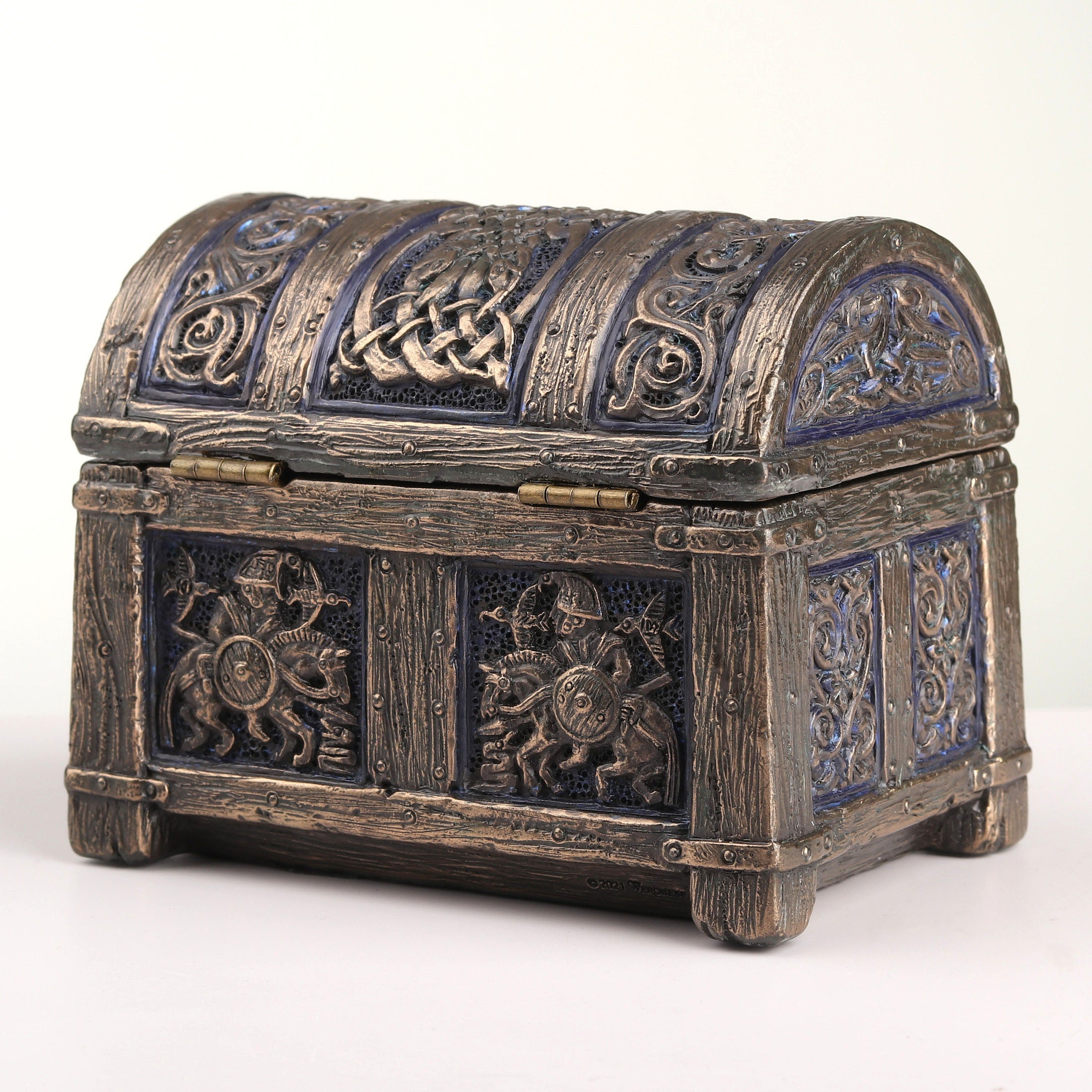 Vendel Rider Plate Norse Hindged Trinket Chest