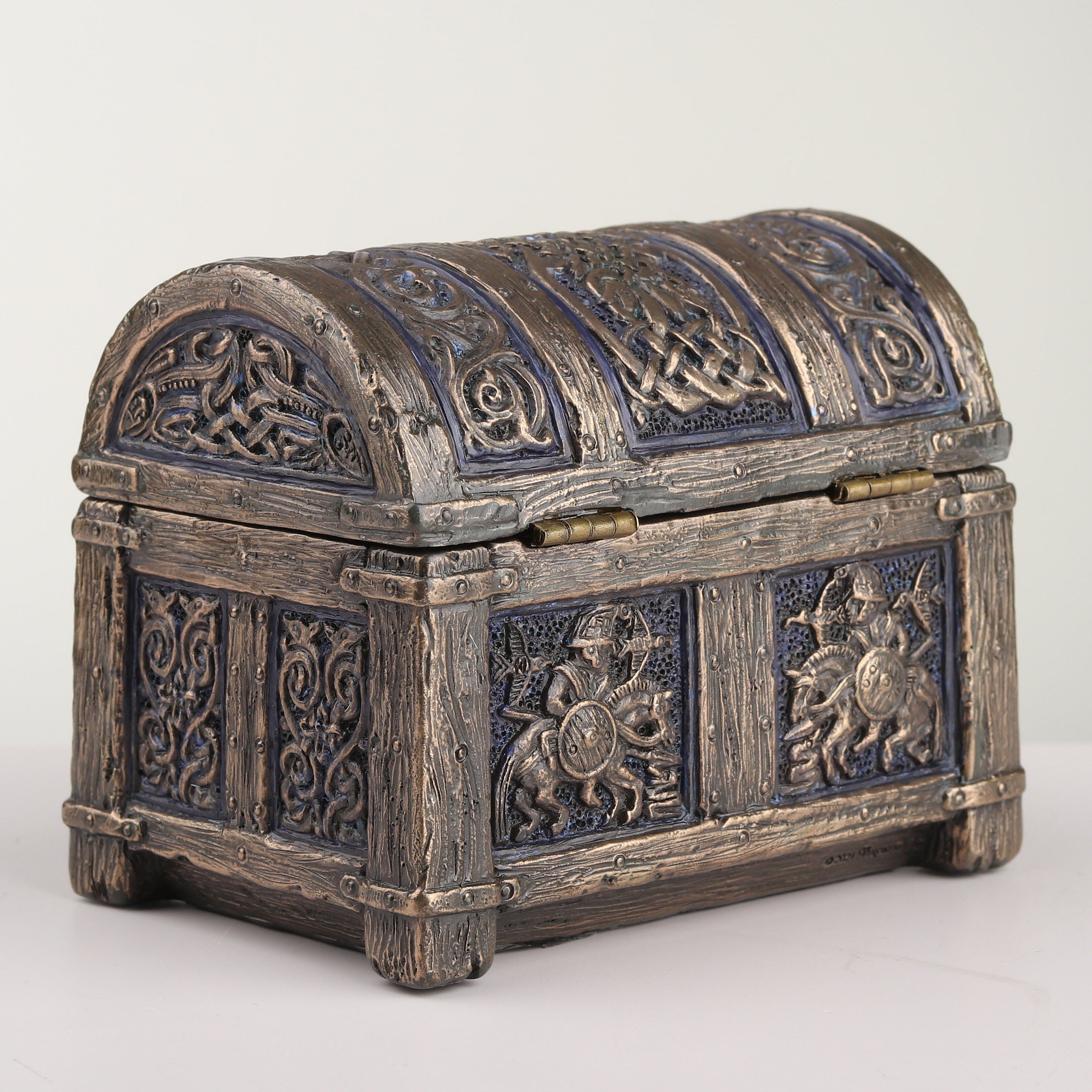Vendel Rider Plate Norse Hindged Trinket Chest