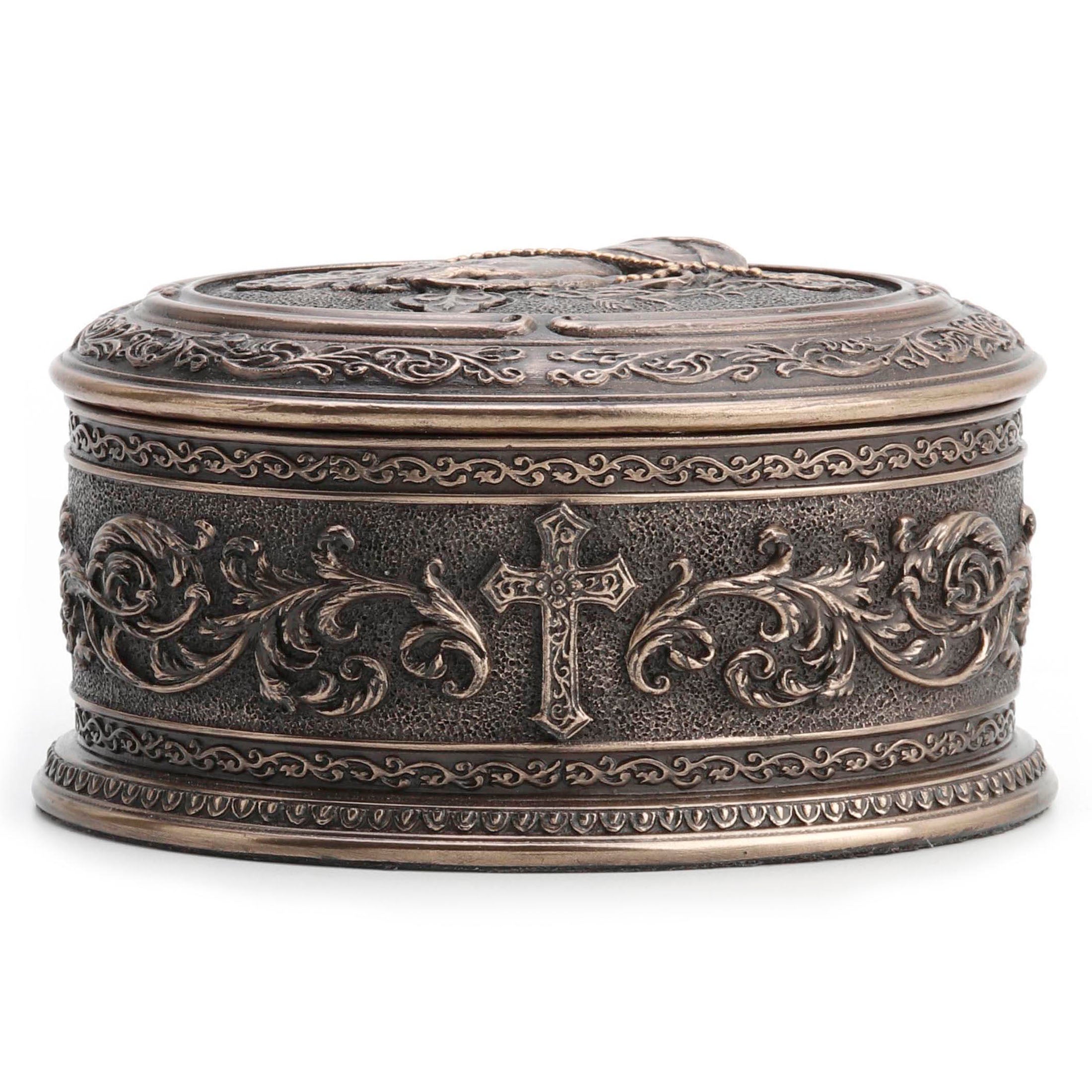 Praying Hand Oval Shape Trinket Box