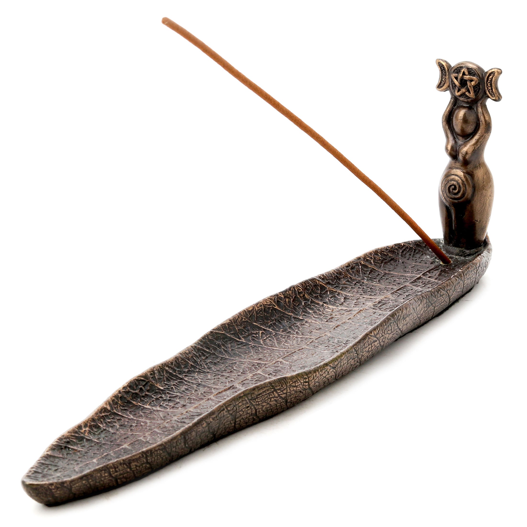 Triple Moon Spiral Goddess Wiccan Incense Holder