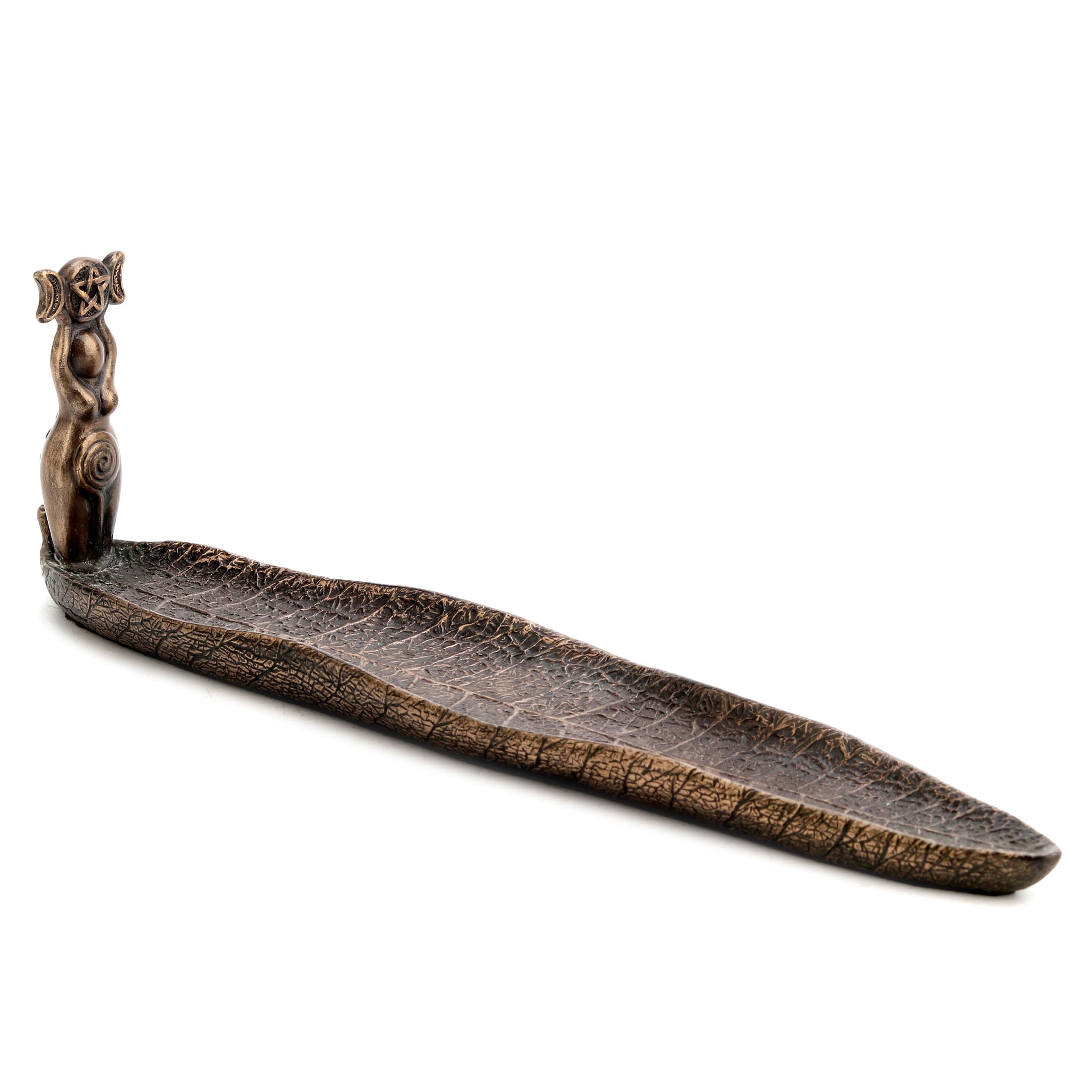 Triple Moon Spiral Goddess Wiccan Incense Holder