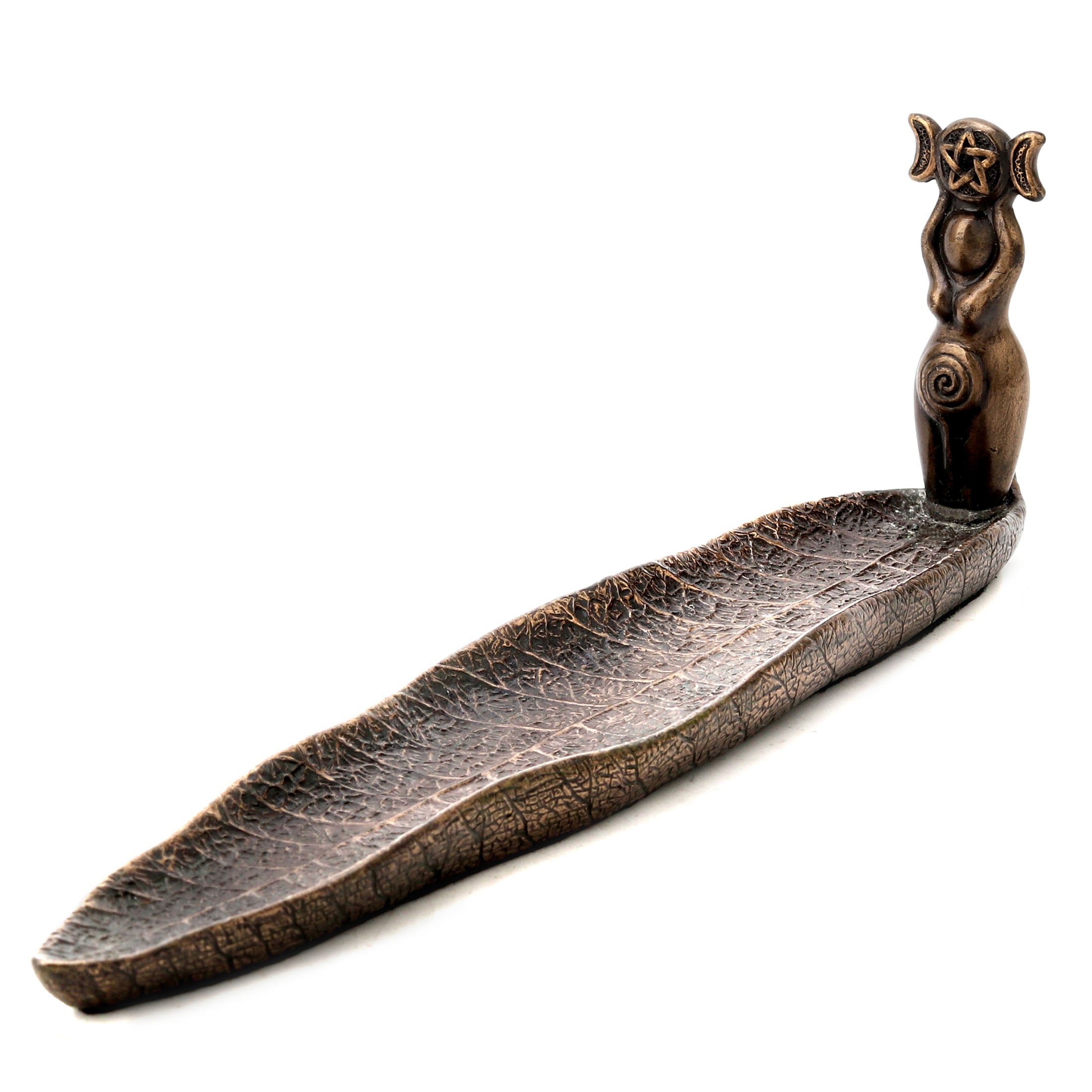 Triple Moon Spiral Goddess Wiccan Incense Holder