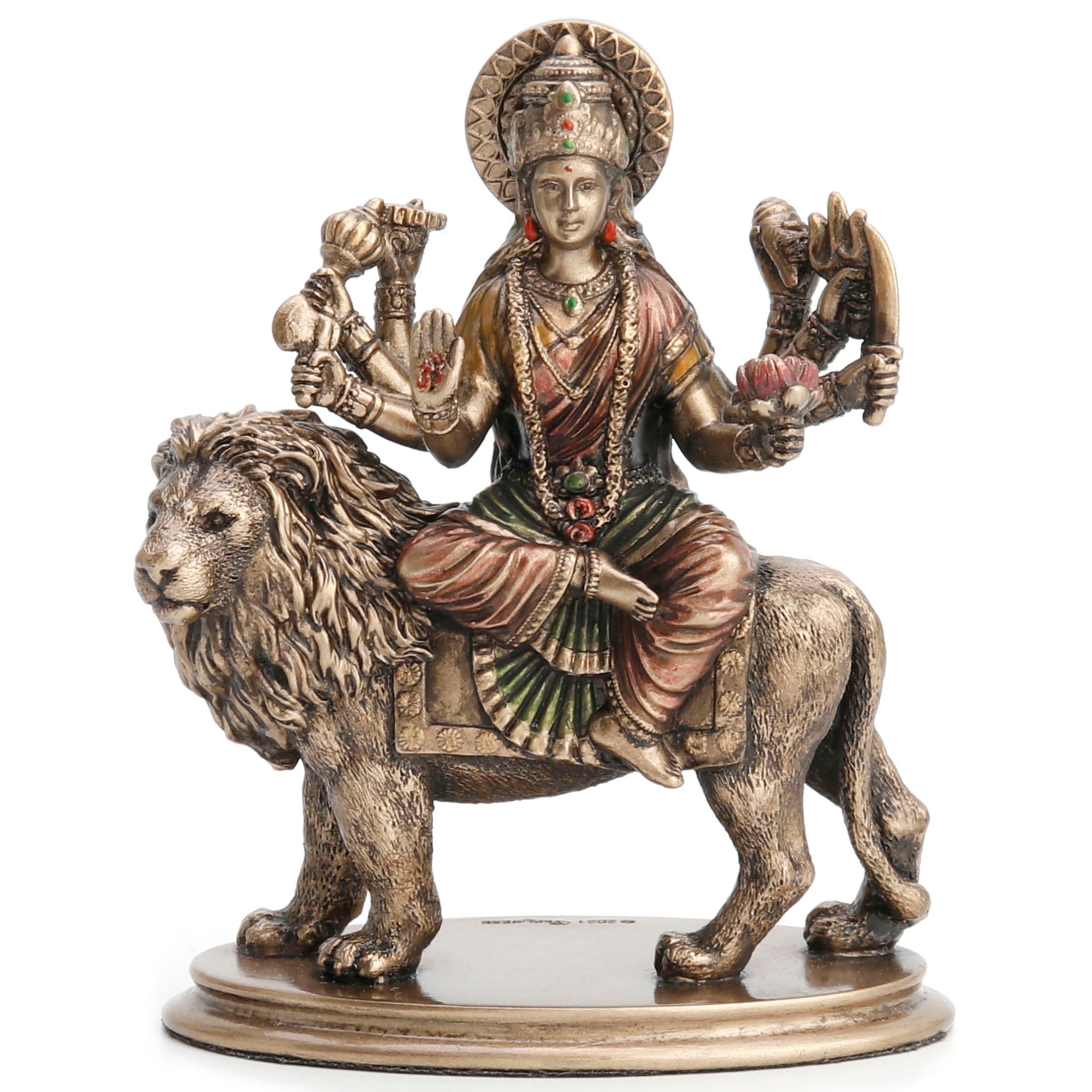 Hindu Goddess Durga Riding on Lion