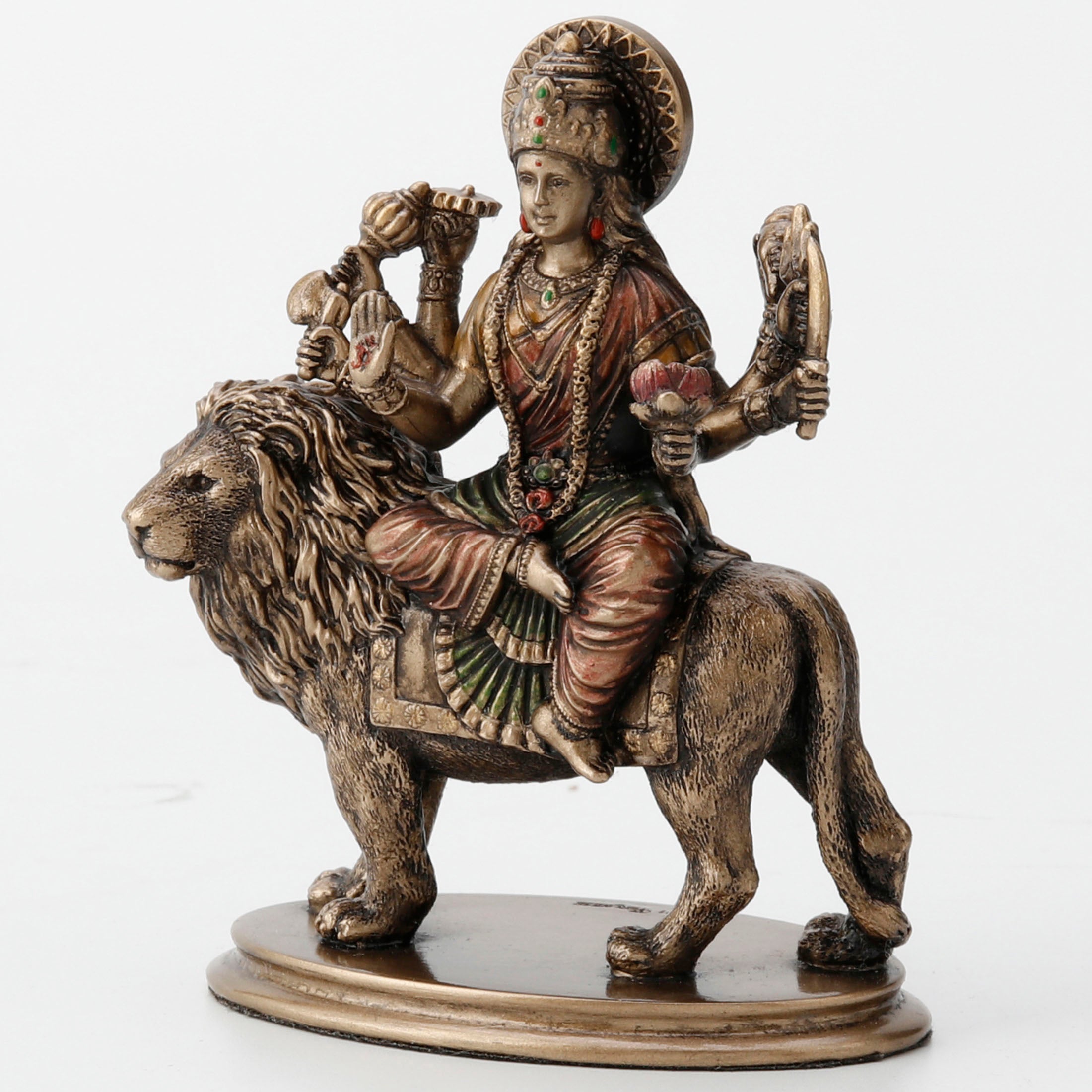 Hindu Goddess Durga Riding on Lion