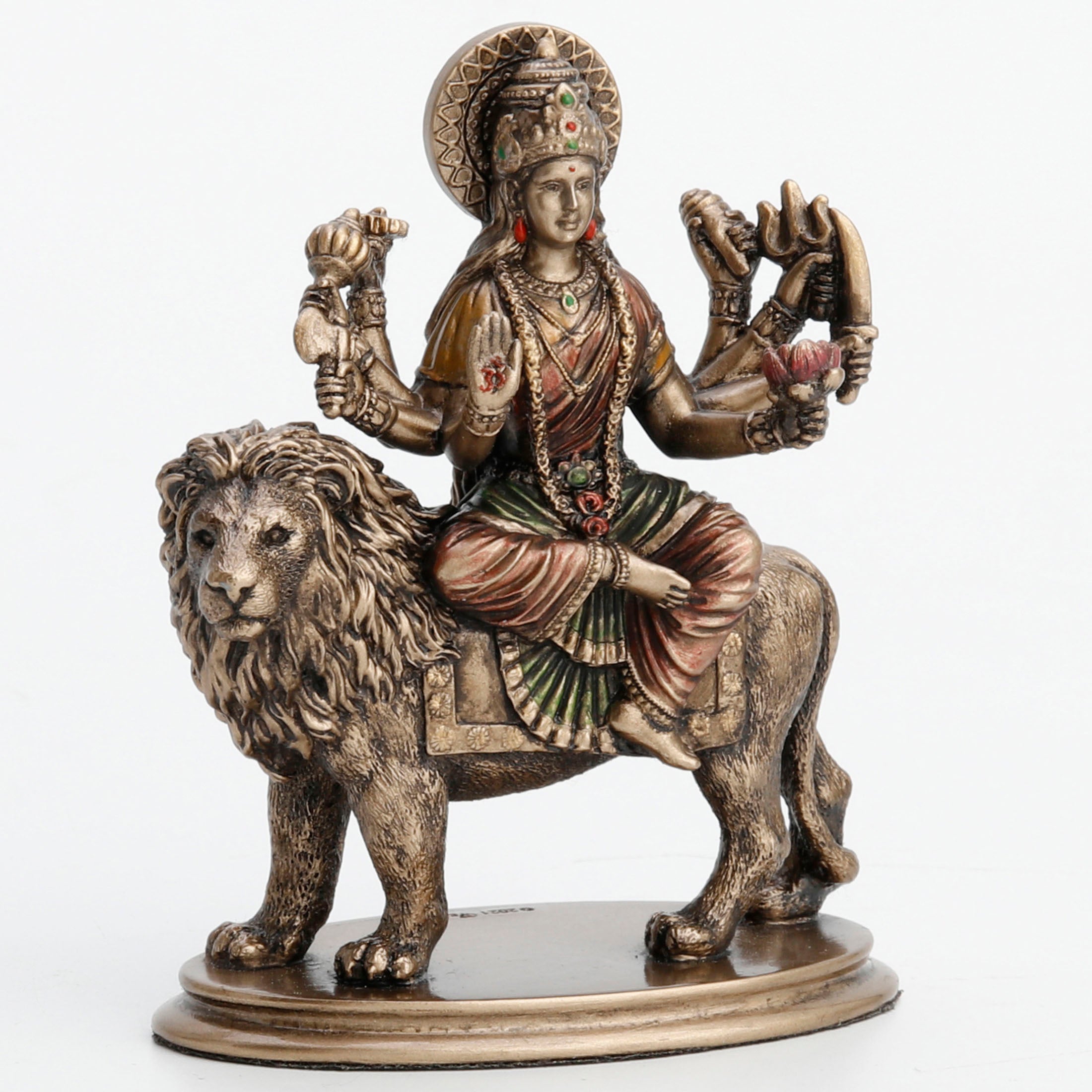 Hindu Goddess Durga Riding on Lion