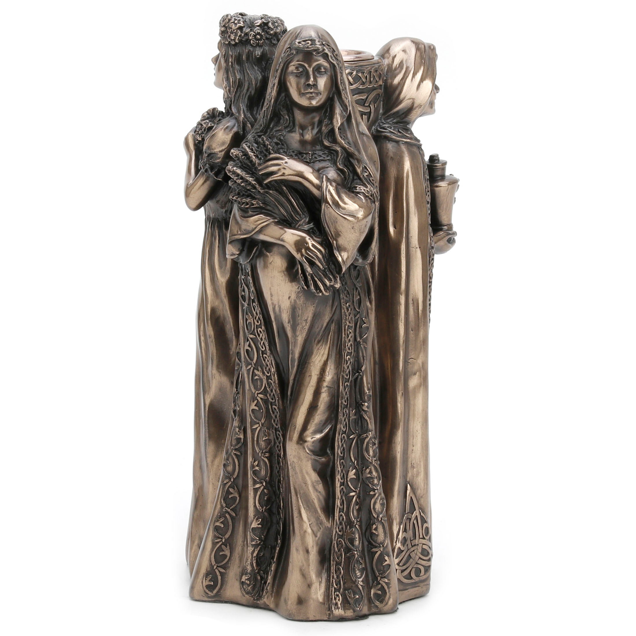 Wicca Triple Goddess Maiden Mother And Crone Candle Holder