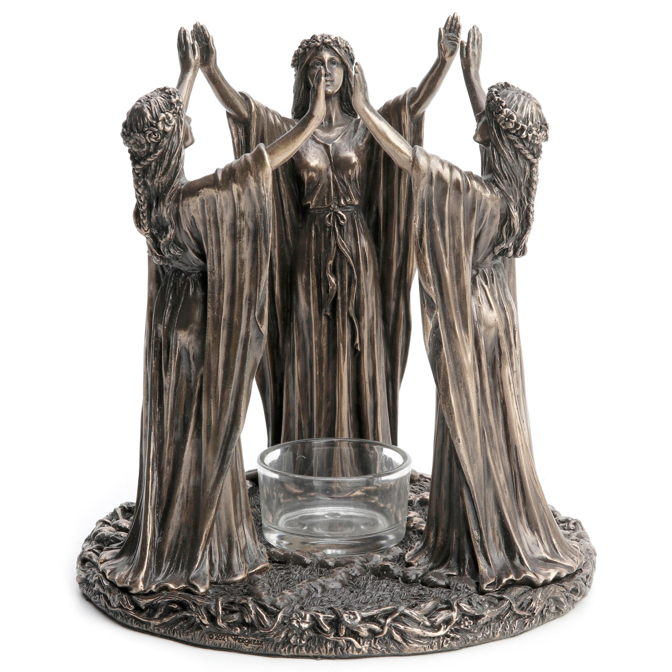 Triple Moon Goddess Ritual Candle Tealight Holder