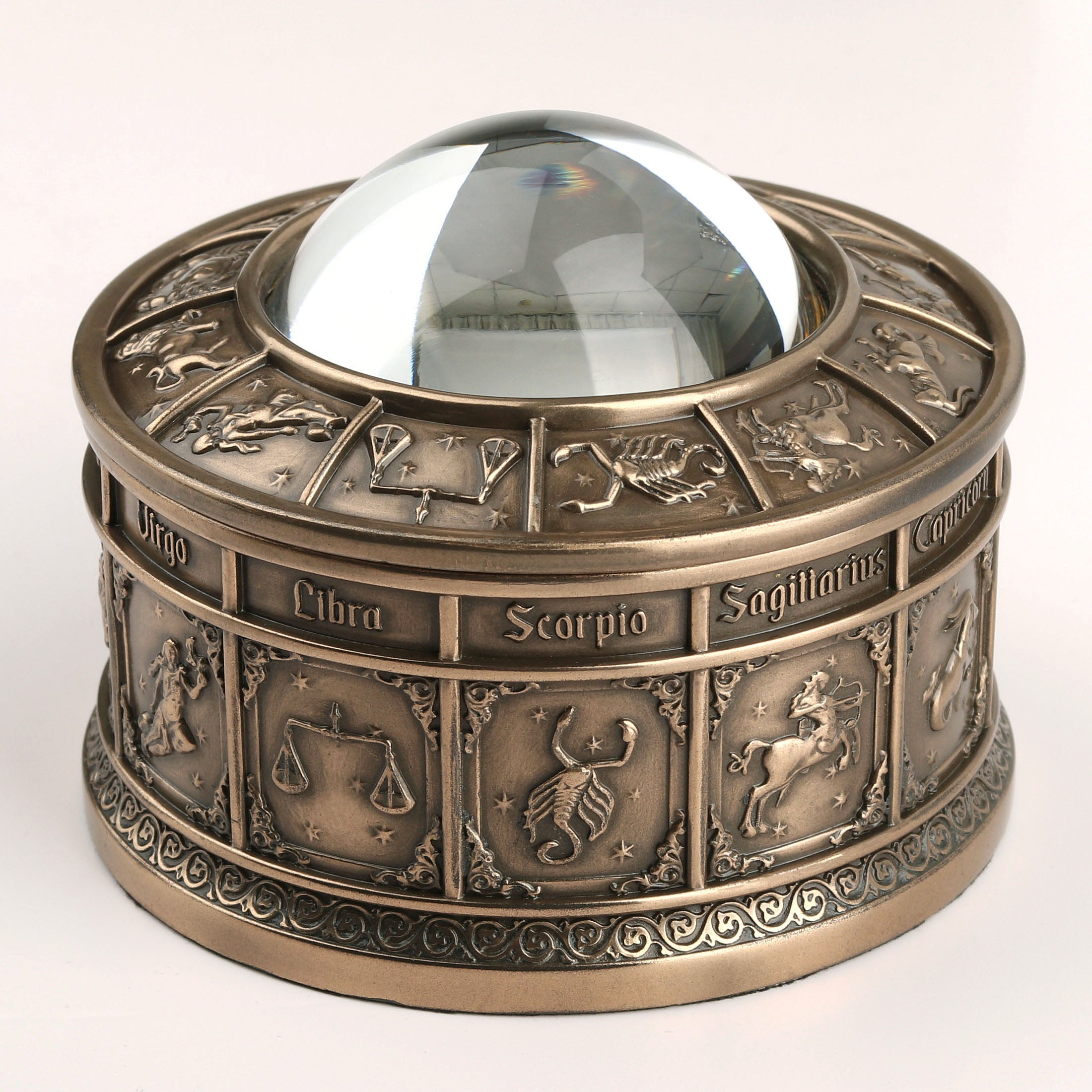 Eye of Providence Free Mason Round Trinket Box