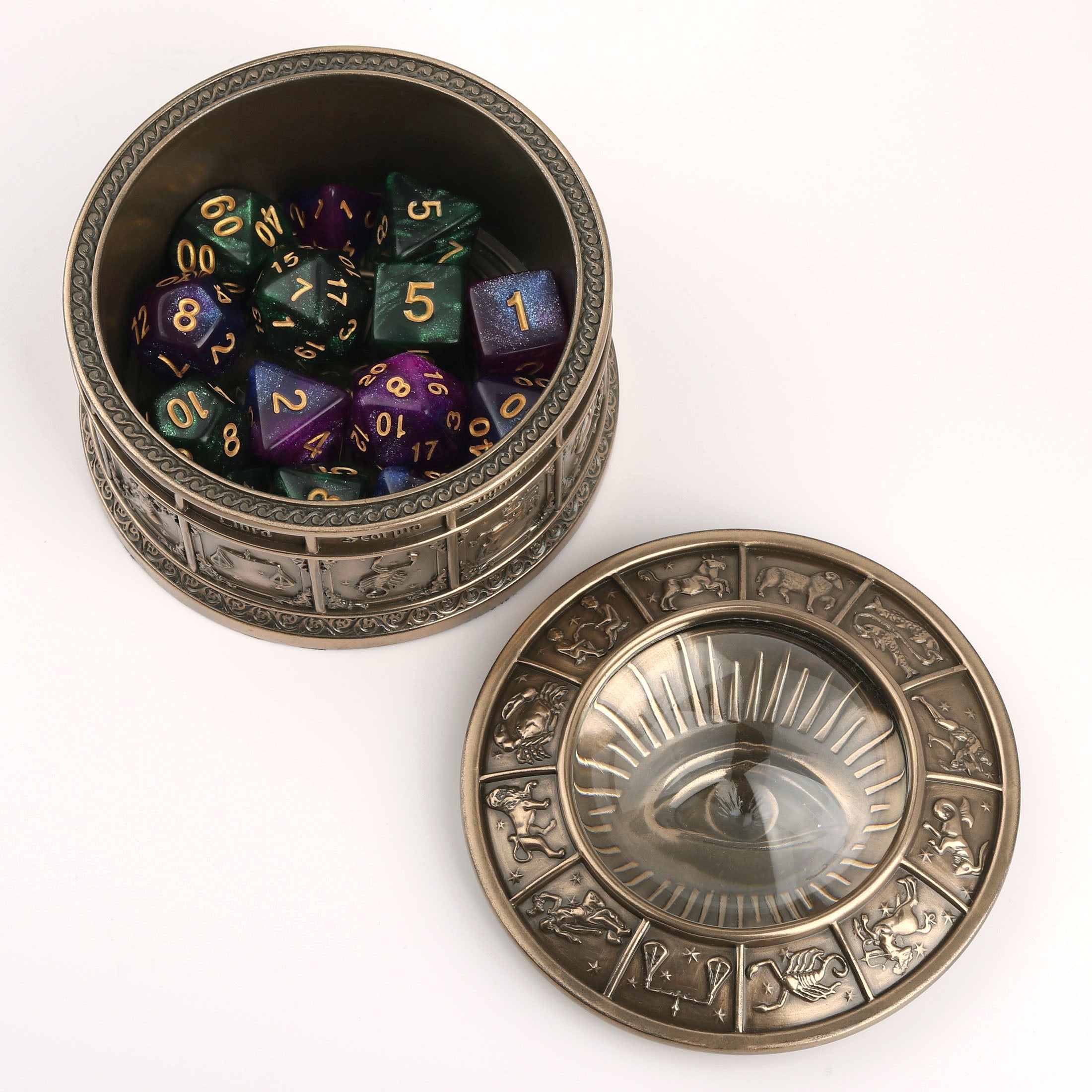 Eye of Providence Free Mason Round Trinket Box