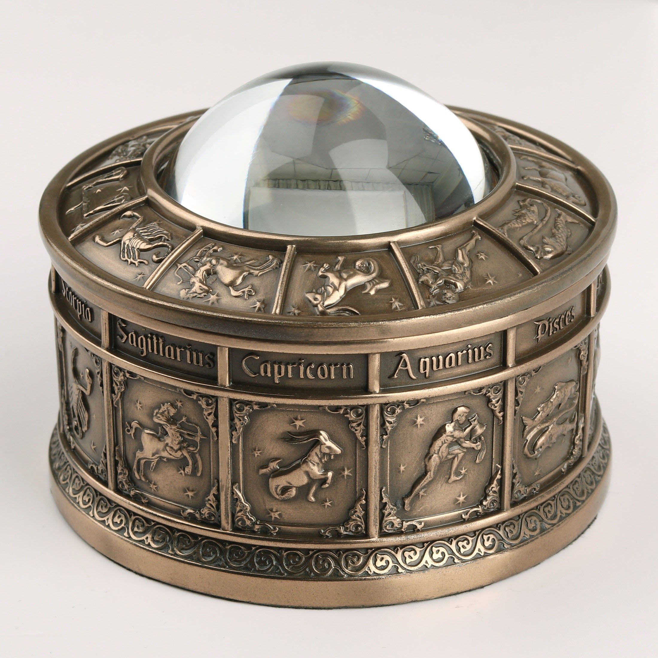 Eye of Providence Free Mason Round Trinket Box